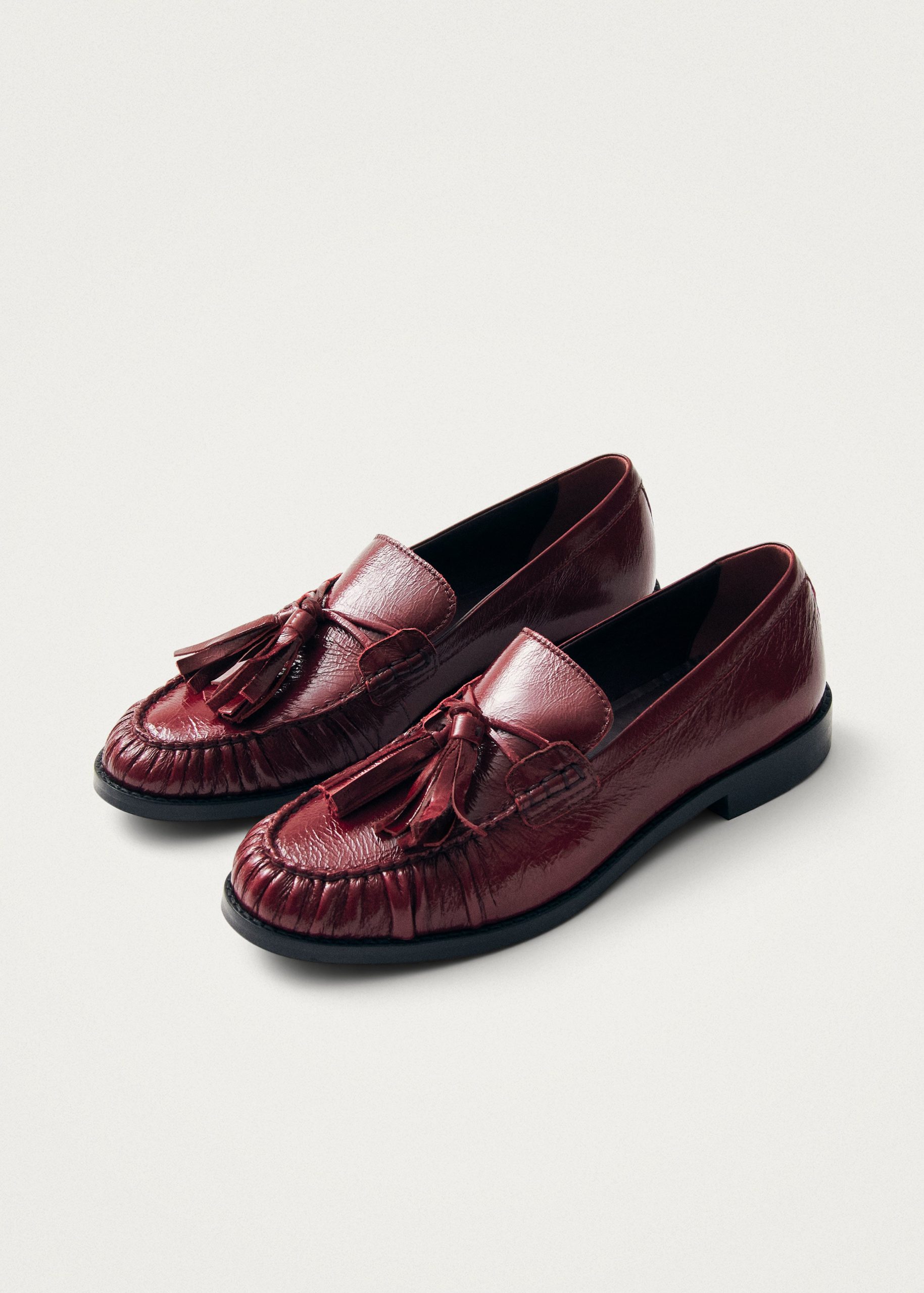 Marietta Burgundy Patent Leather Loafers - Image 6