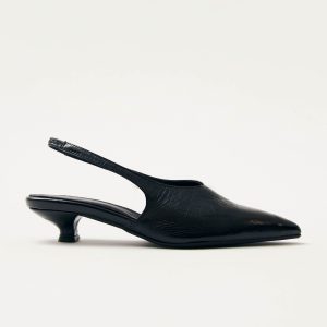 Eros Black Leather Pumps