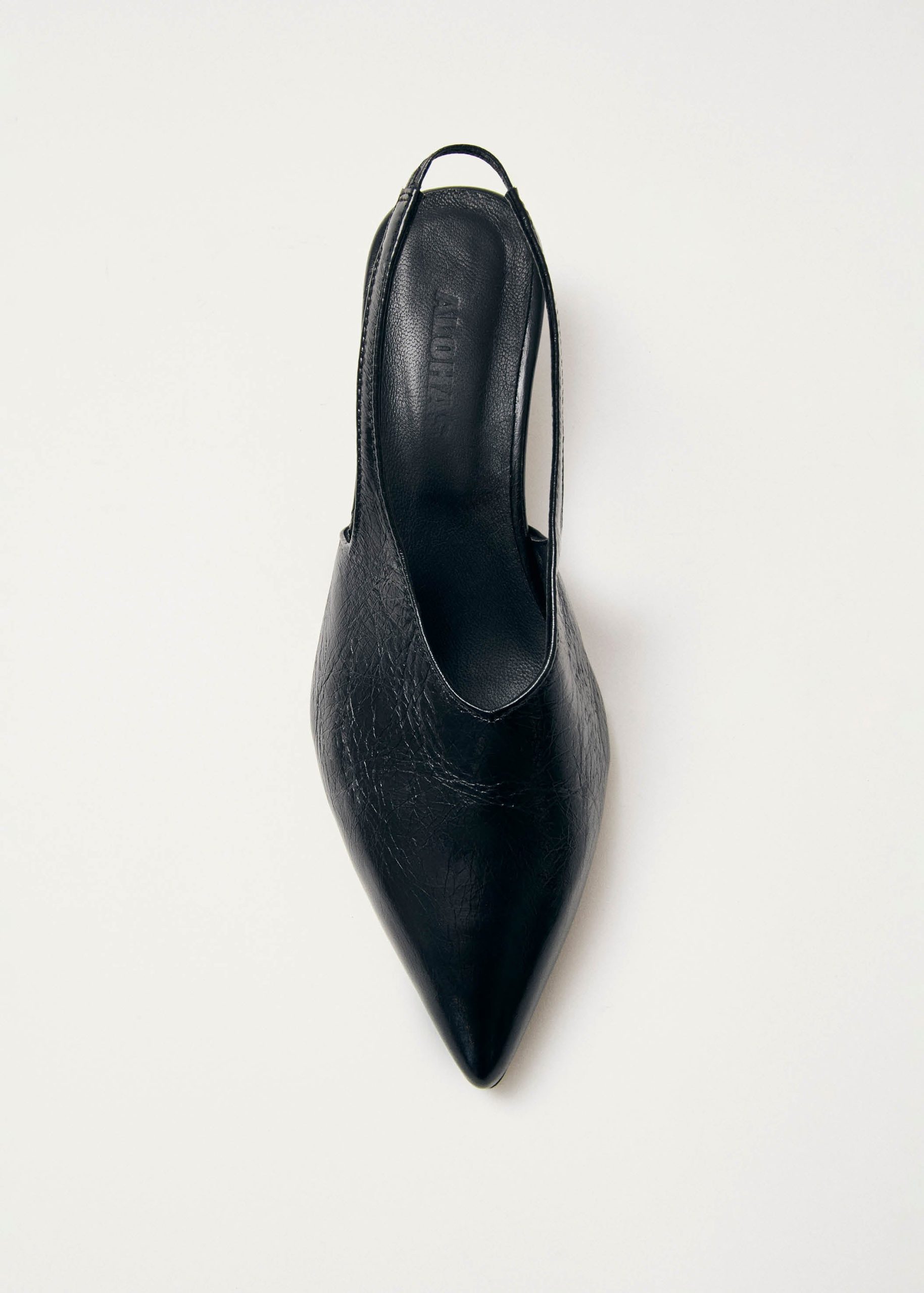 Eros Black Leather Pumps - Image 4