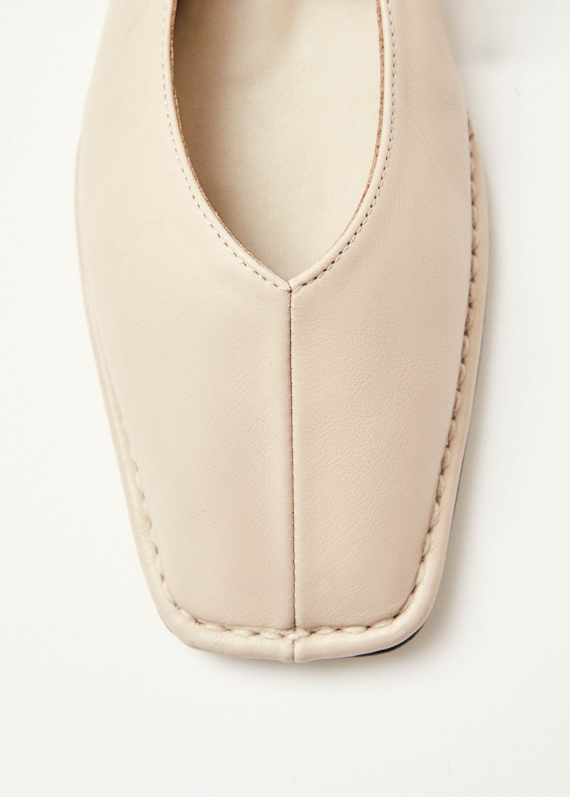 Sway Cream Leather Ballet Flats - Image 7