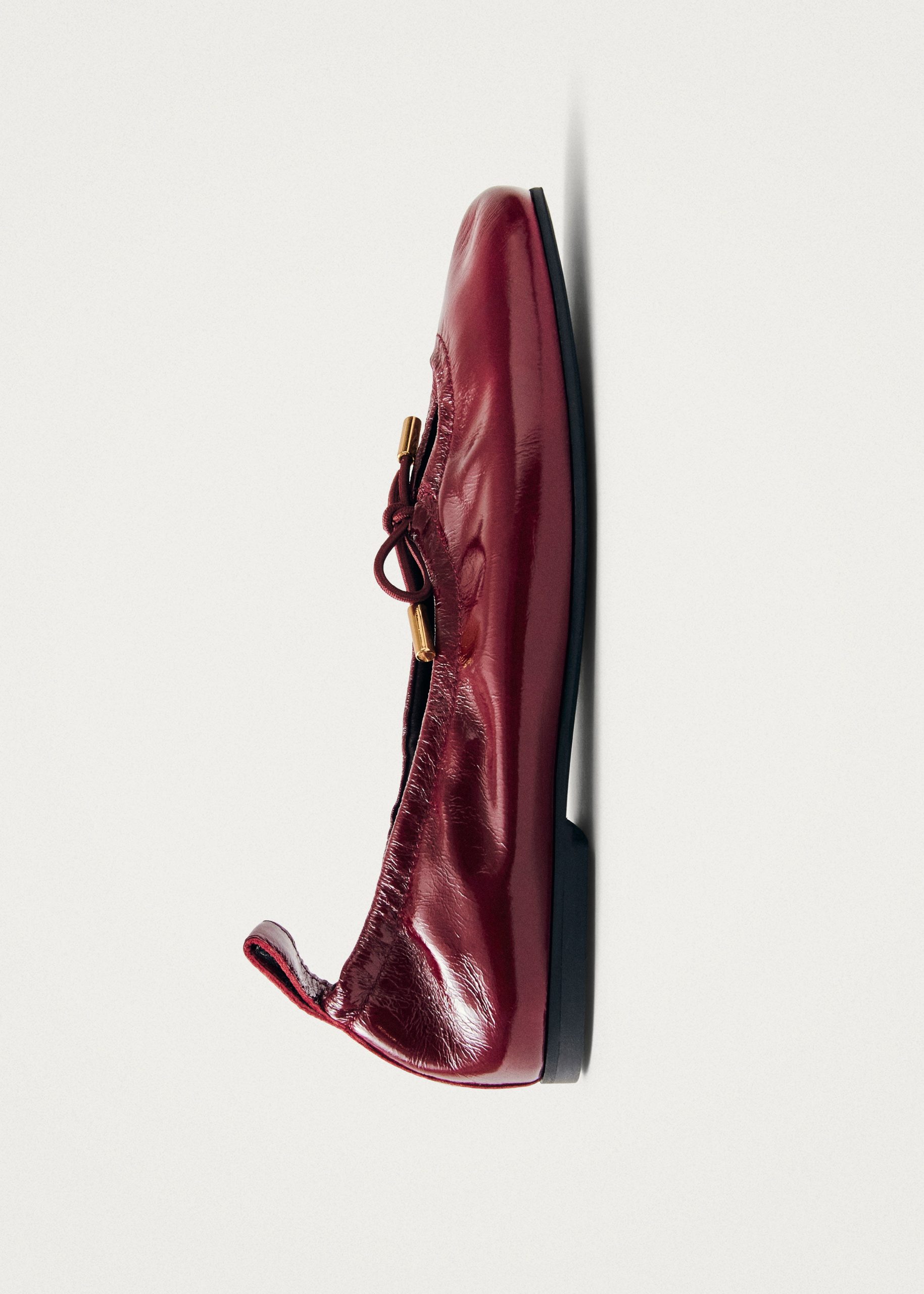 Rosalind Burgundy Patent Leather Ballet Flats - Image 2