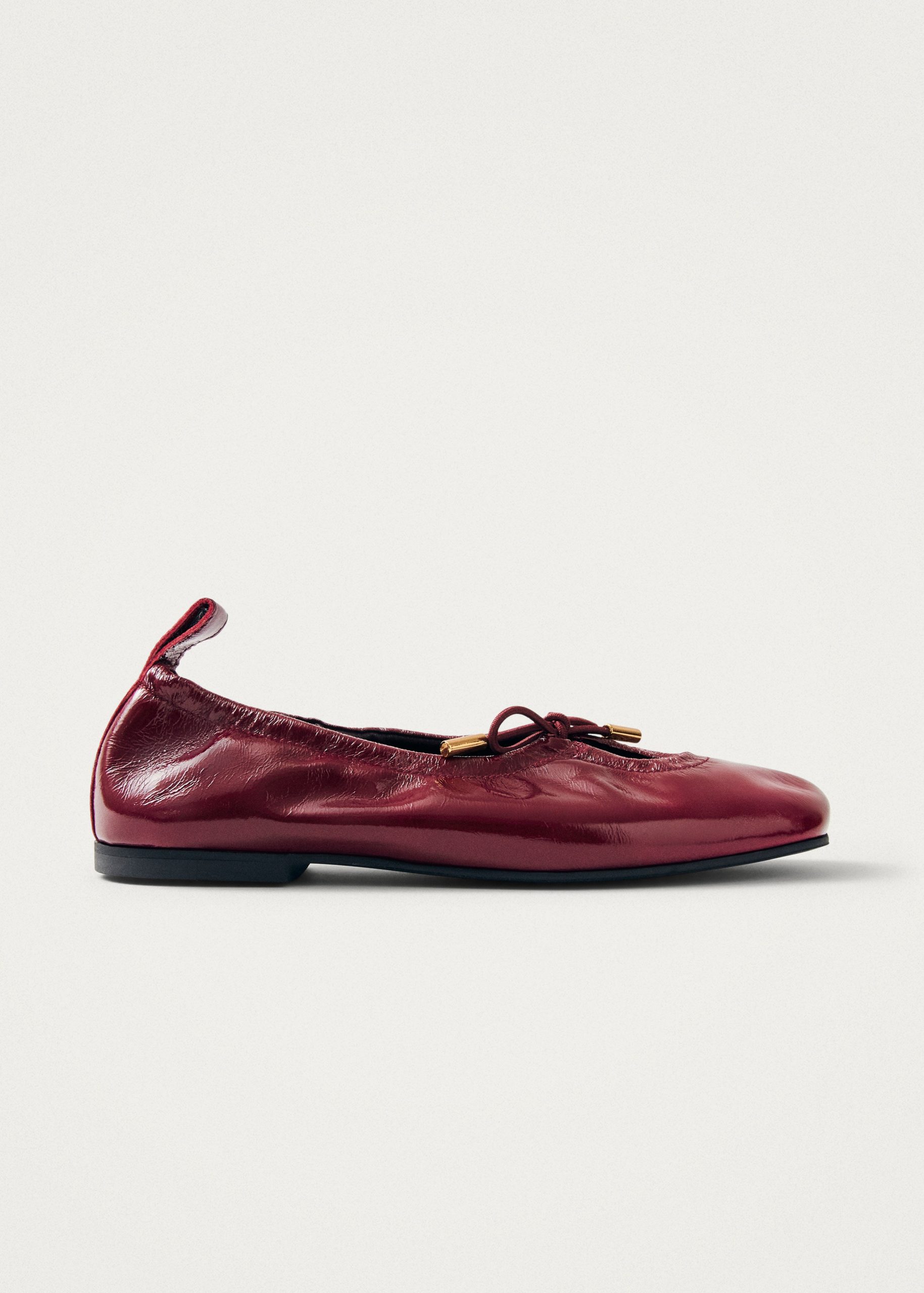 Rosalind Burgundy Patent Leather Ballet Flats - Image 4