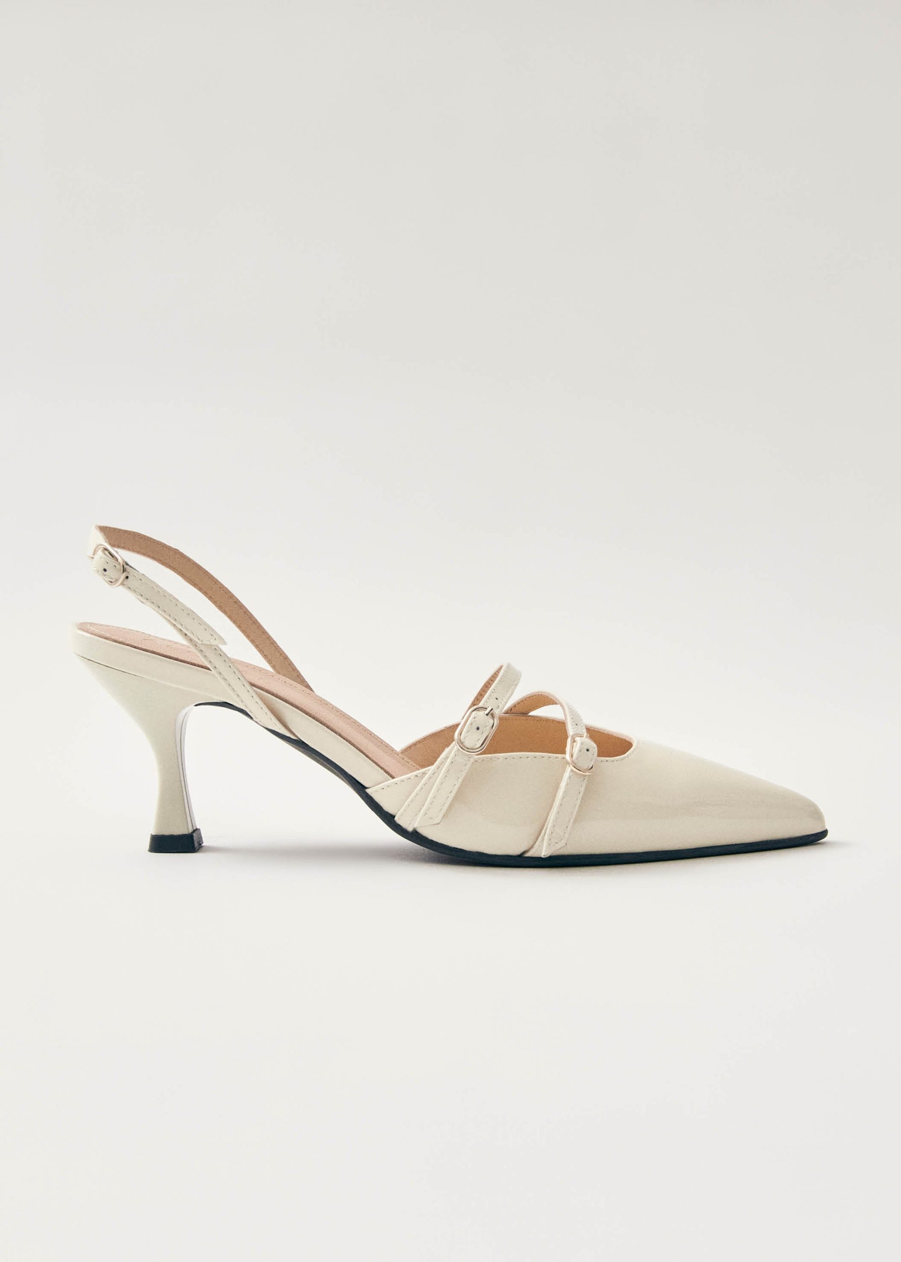 Joelle Cream Patent Leather Pumps