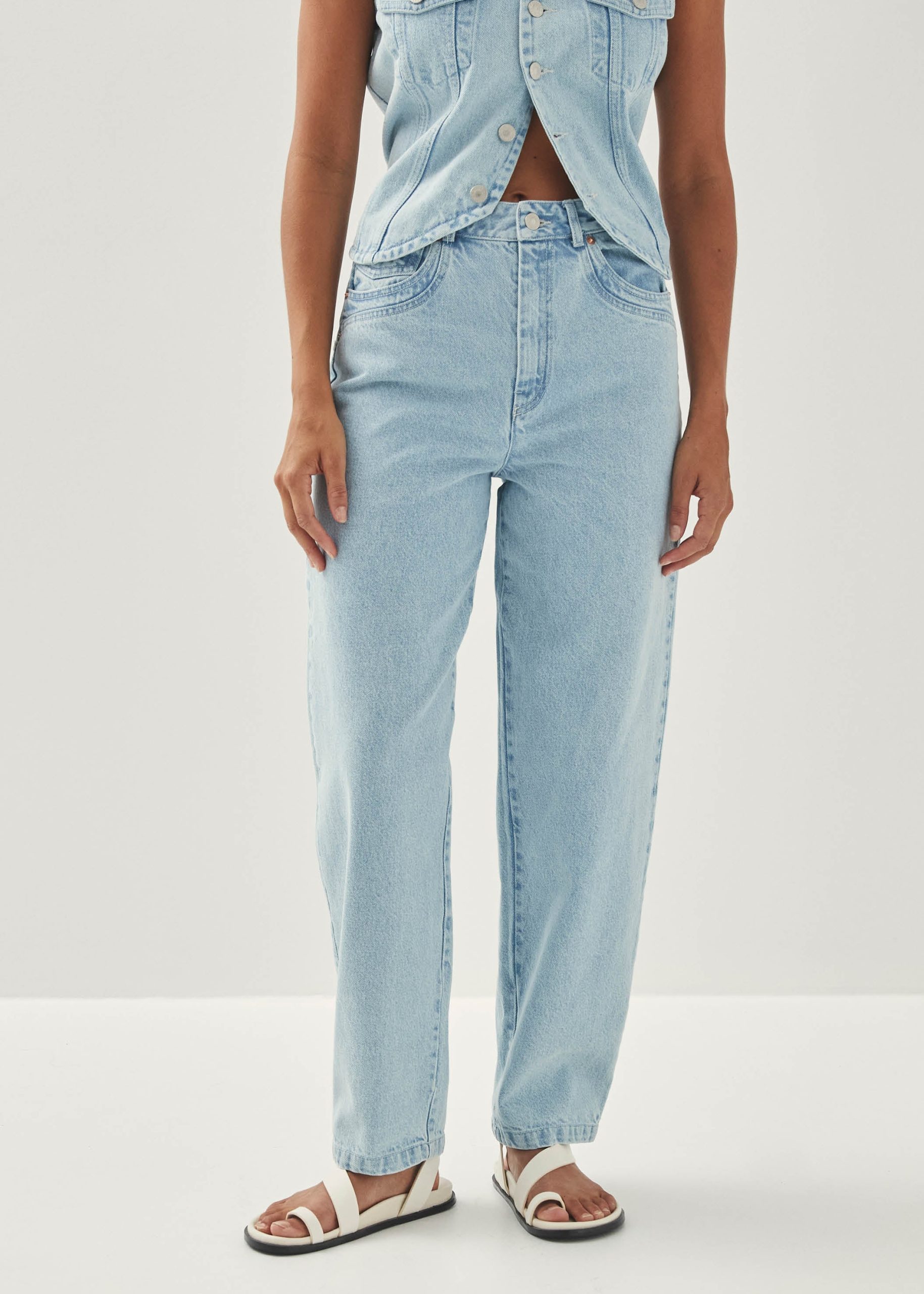 Lorenza Light Blue Denim Trousers - Image 4