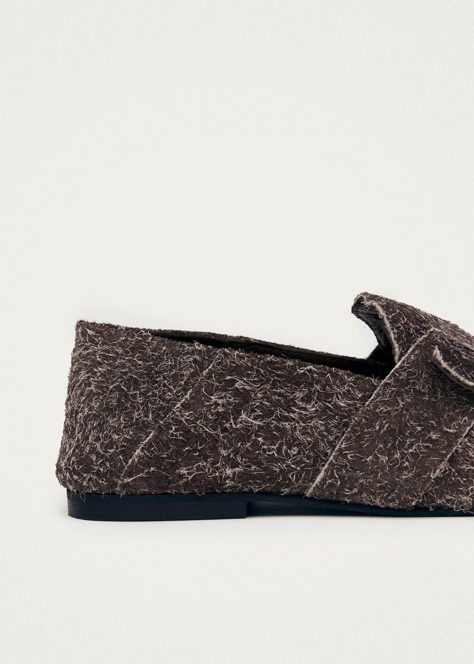 Aeryn Suede Fuzzy Brown Leather Loafers - Image 6