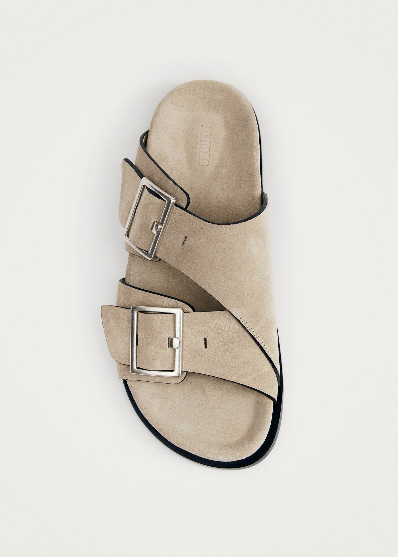 Alba Suede Beige Leather Sandals - Image 5