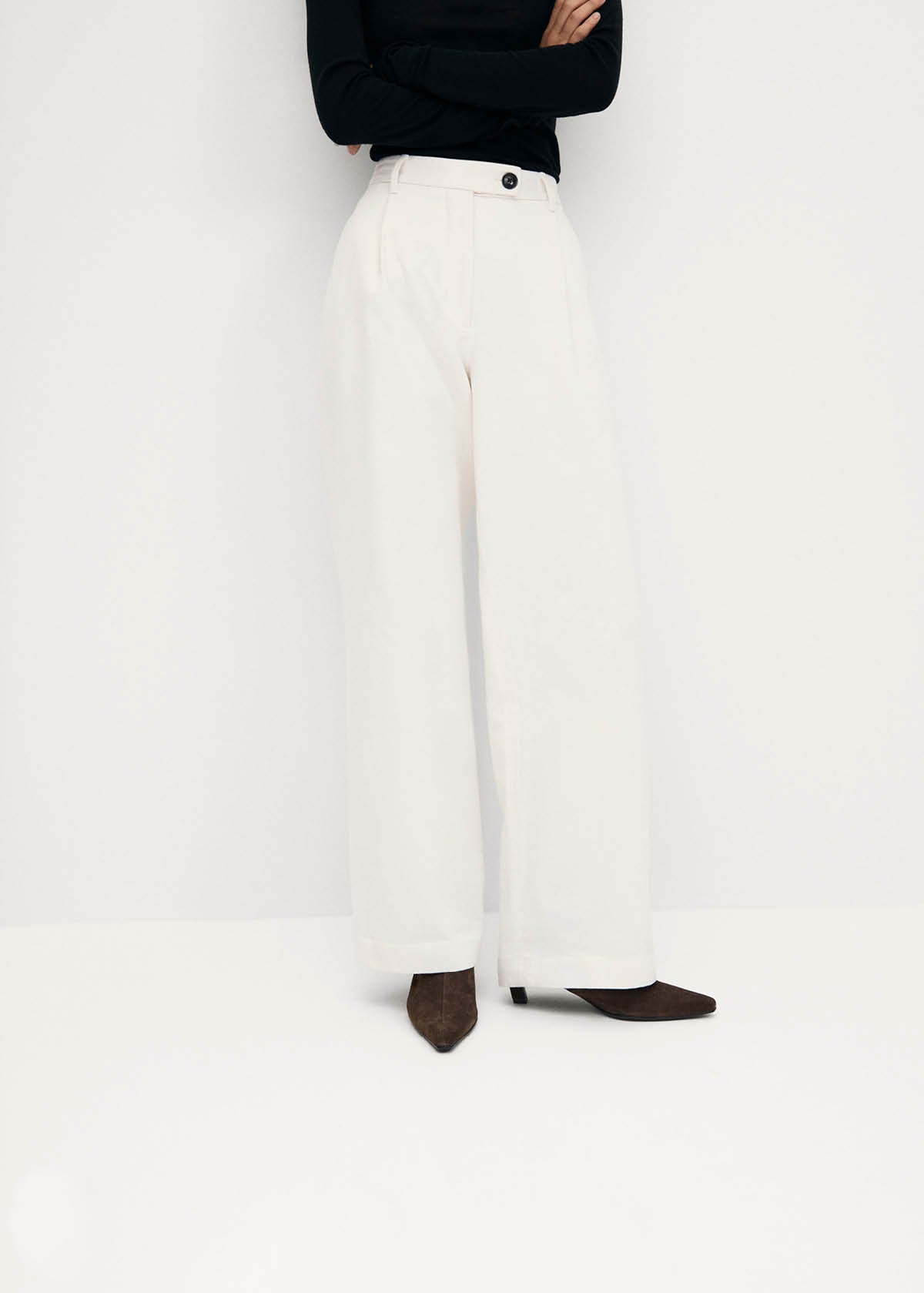 Ambar Suede Brown Leather Ankle Boots - Image 2