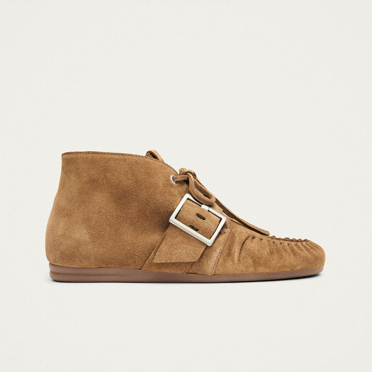 Bark Suede Tan Leather Loafers - Image 3