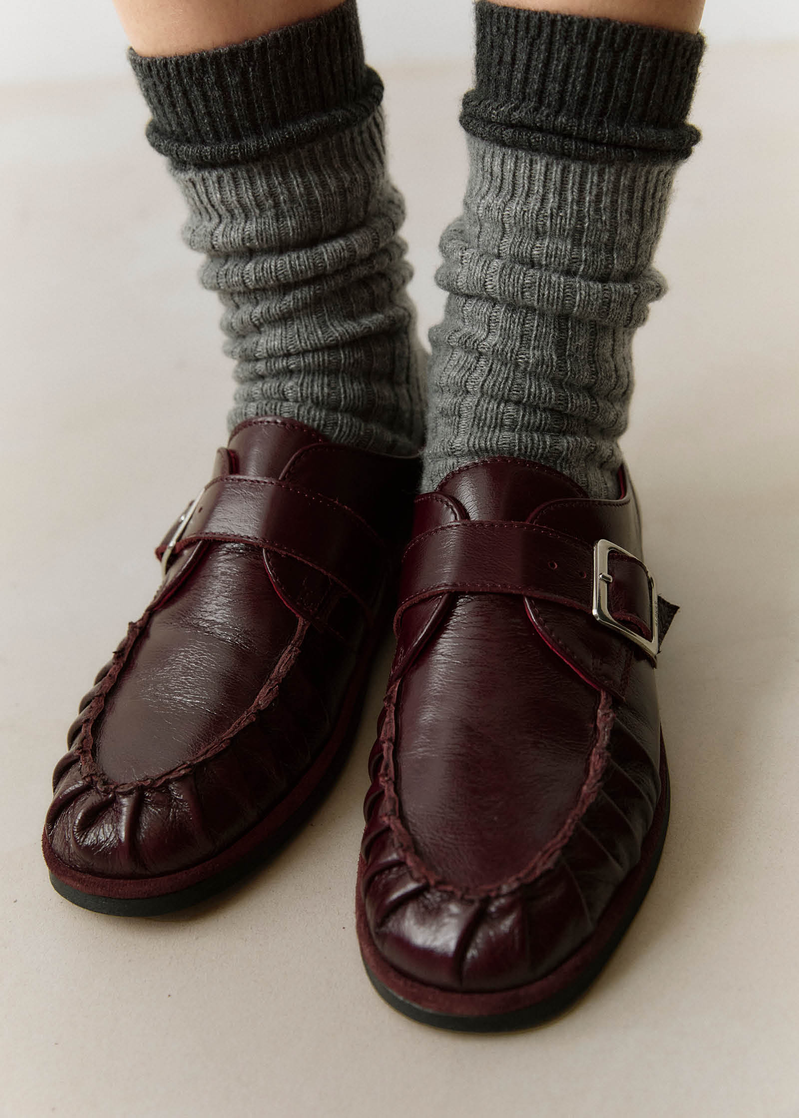 Brandy Burgundy Leather Loafers - Image 9