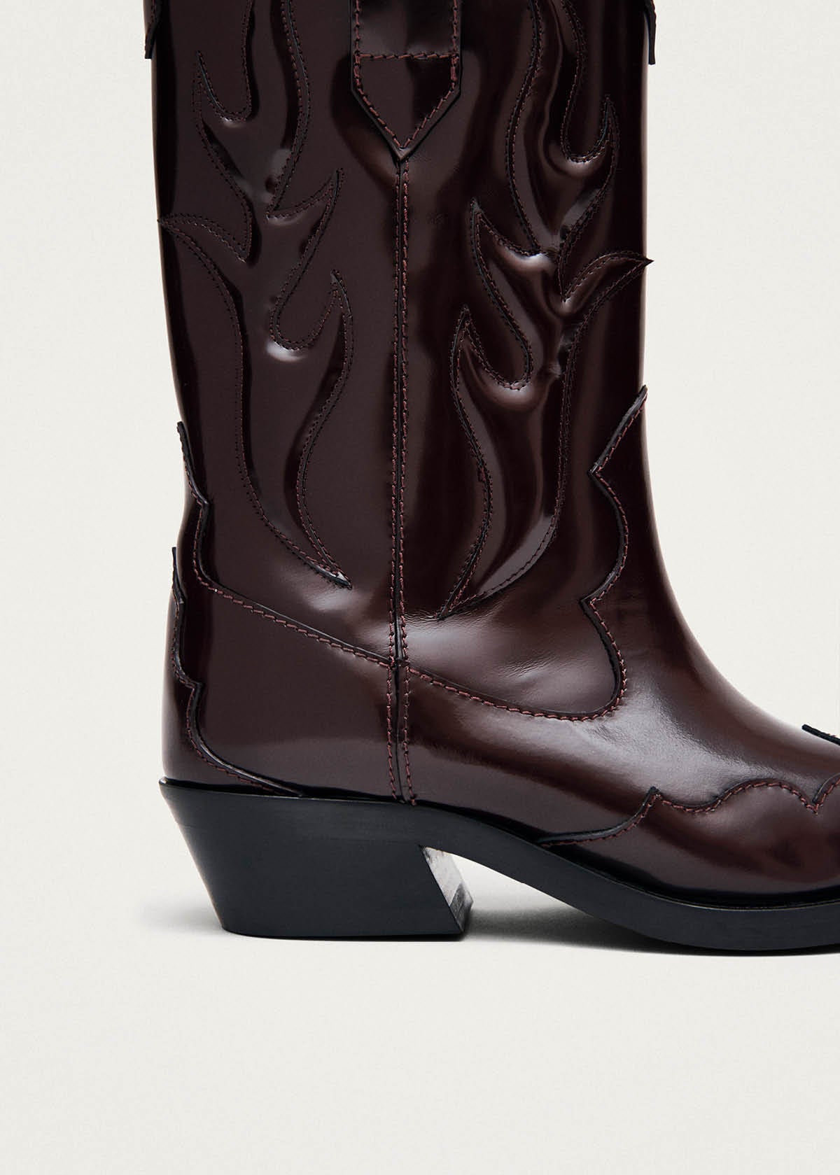 Calyx Burgundy Leather Boots - Image 5