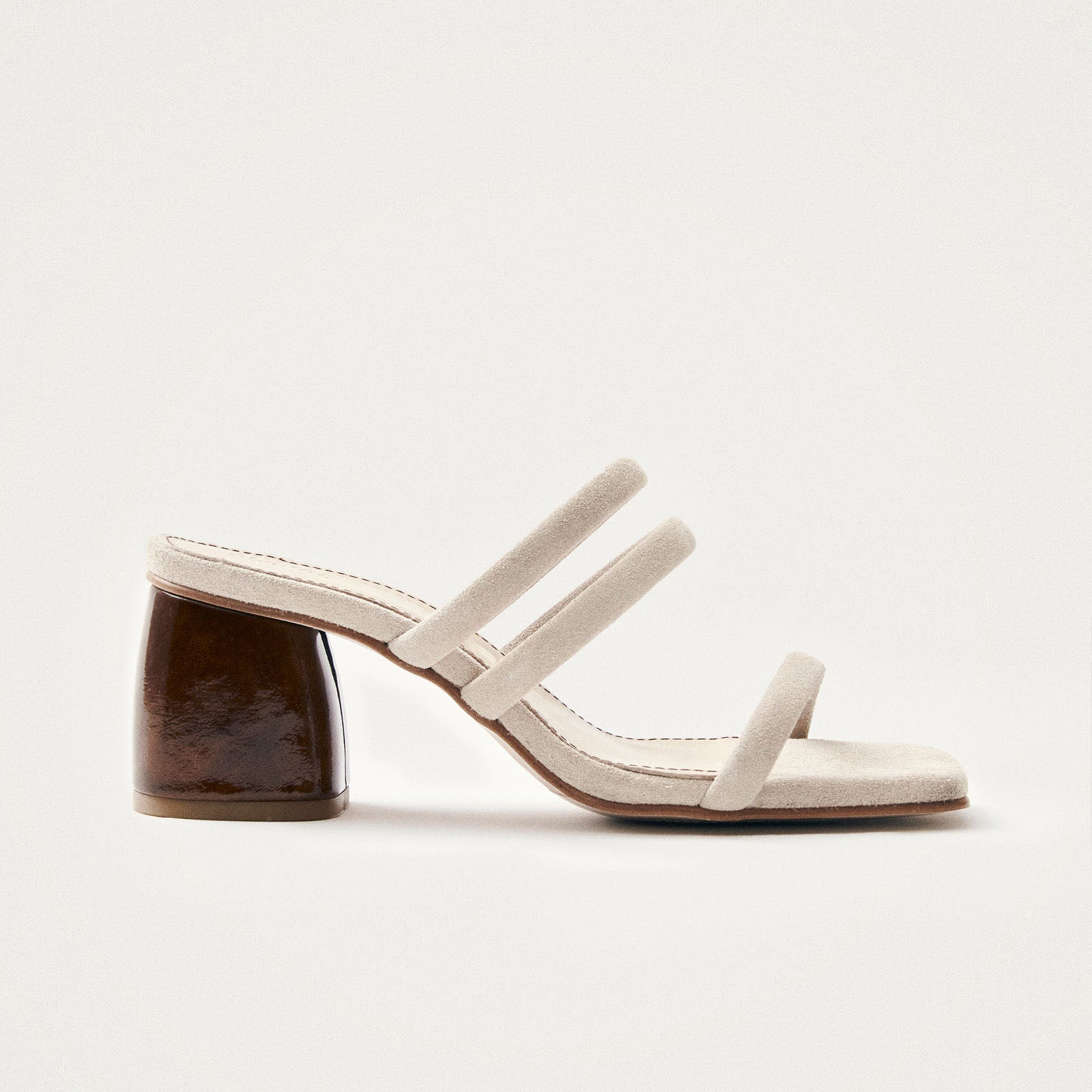 Indiana Stone Beige Leather Sandals - Image 3