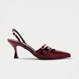 Joelle Burgundy Patent Leather Pumps