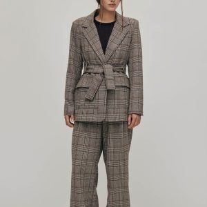 Nagano Checks Brown Blazer