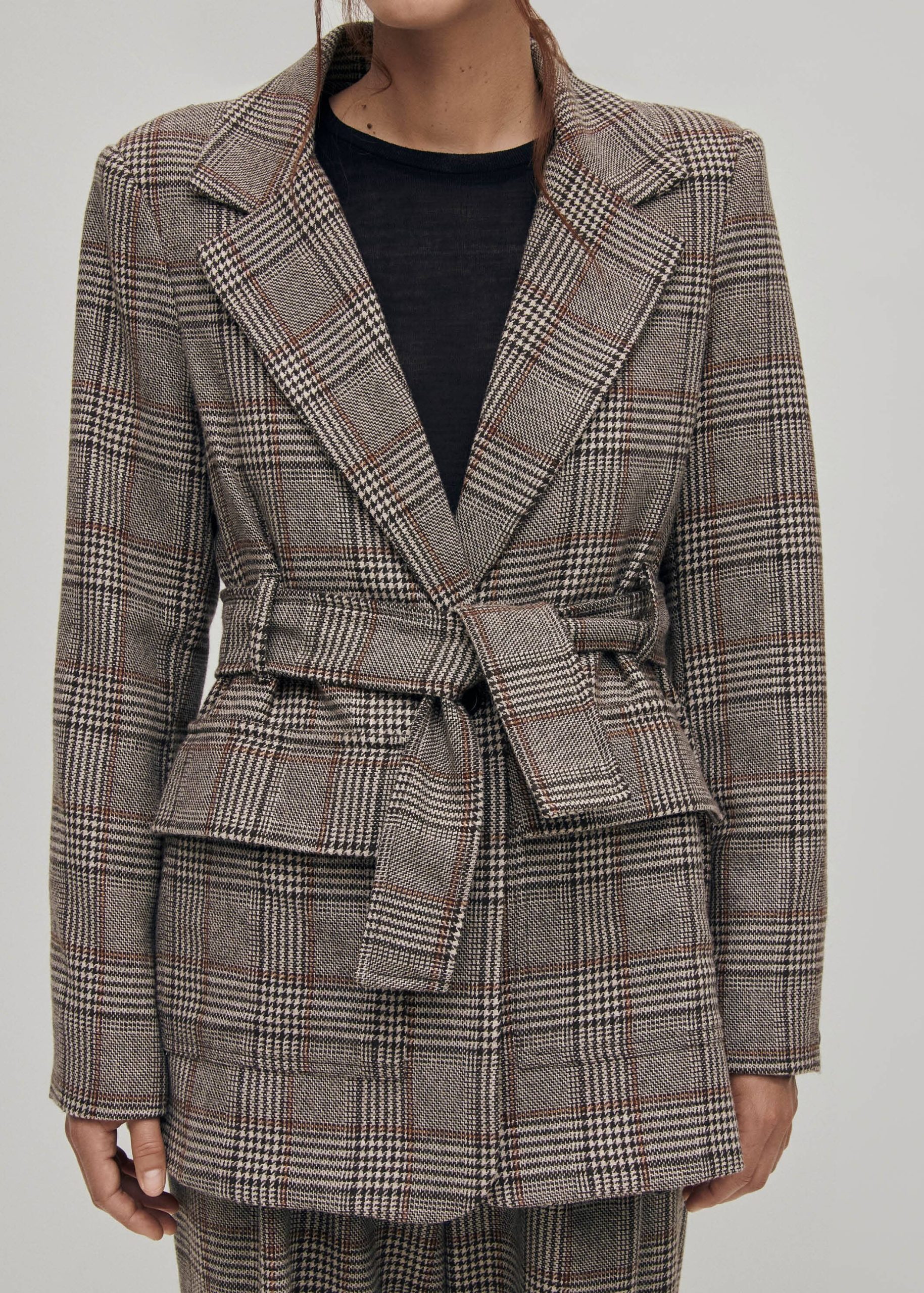 Nagano Checks Brown Blazer - Image 4