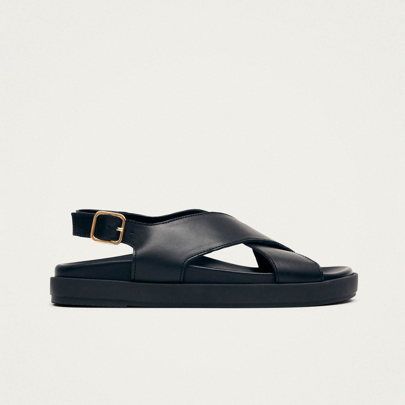 Nico Black Leather Sandals - Image 3