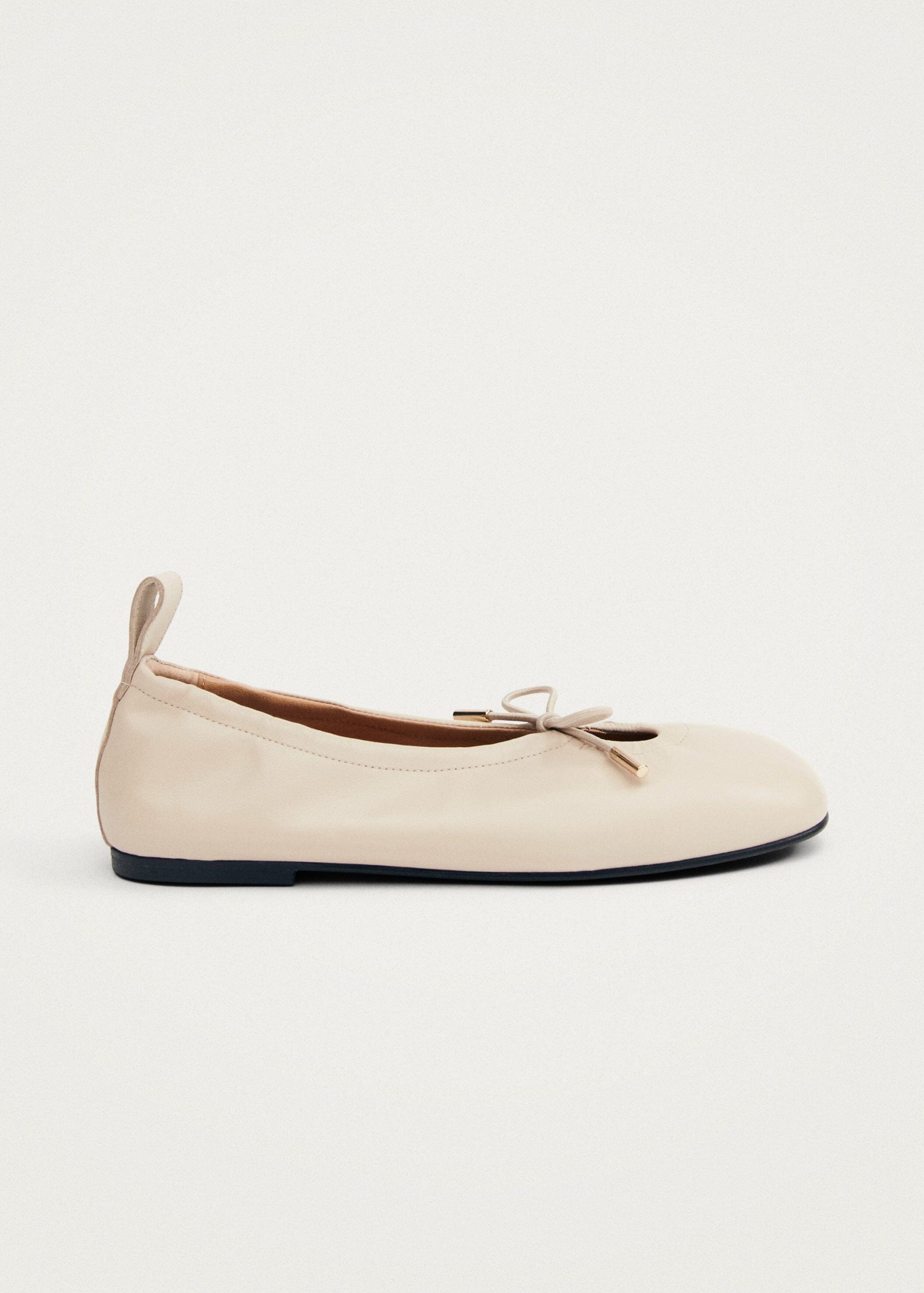 Rosalind Cream Leather Ballet Flats - Image 4