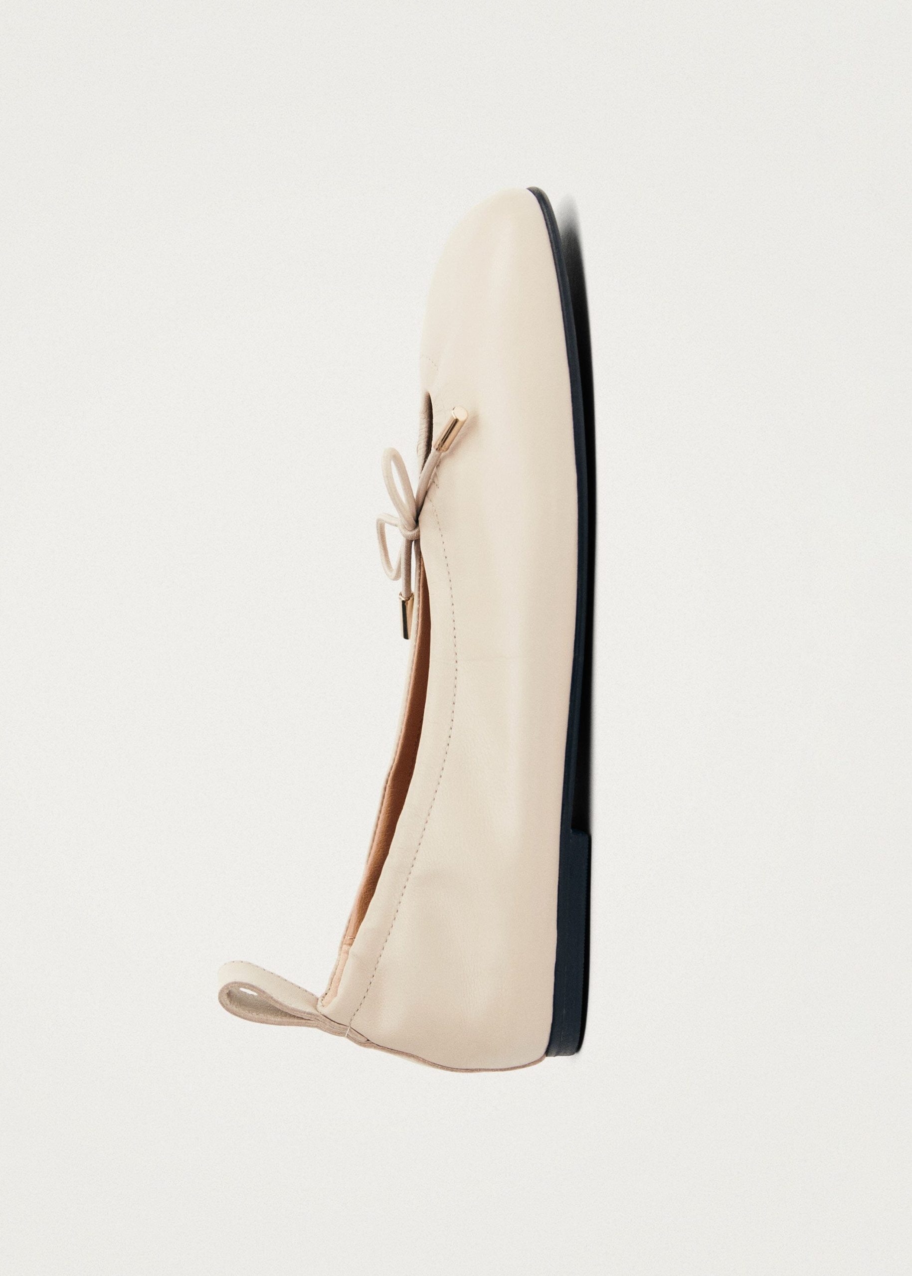 Rosalind Cream Leather Ballet Flats - Image 2