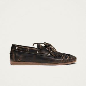Rowan Brushed Brown Leather Loafers