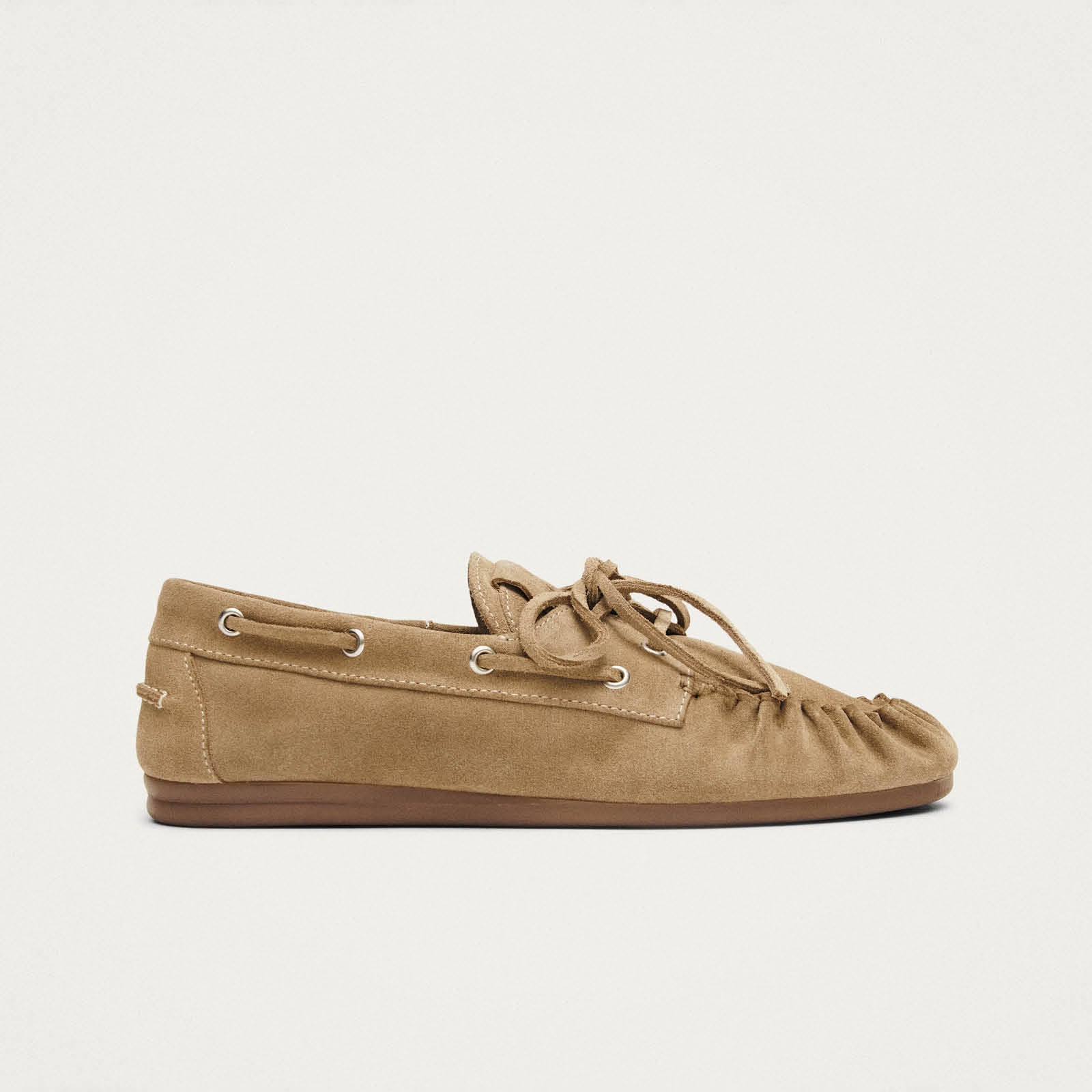 Rowan Suede Beige Leather Loafers - Image 3