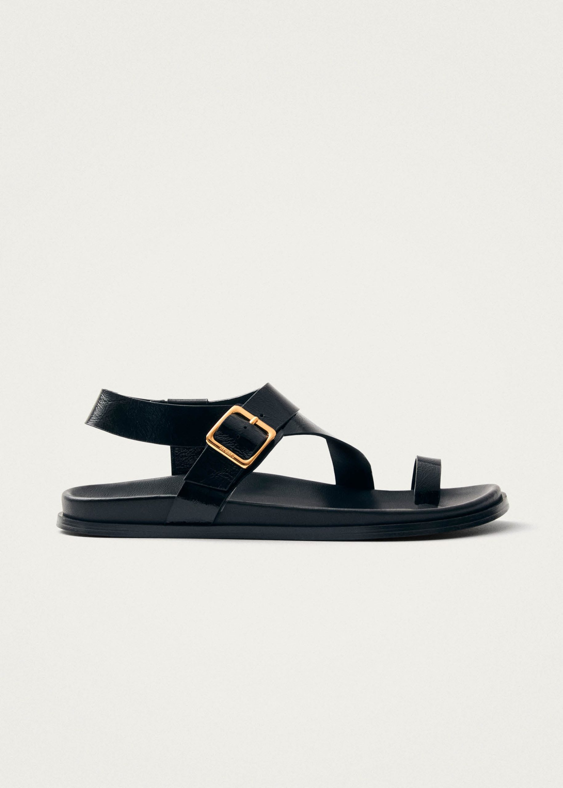 Siren Onix Black Leather Sandals