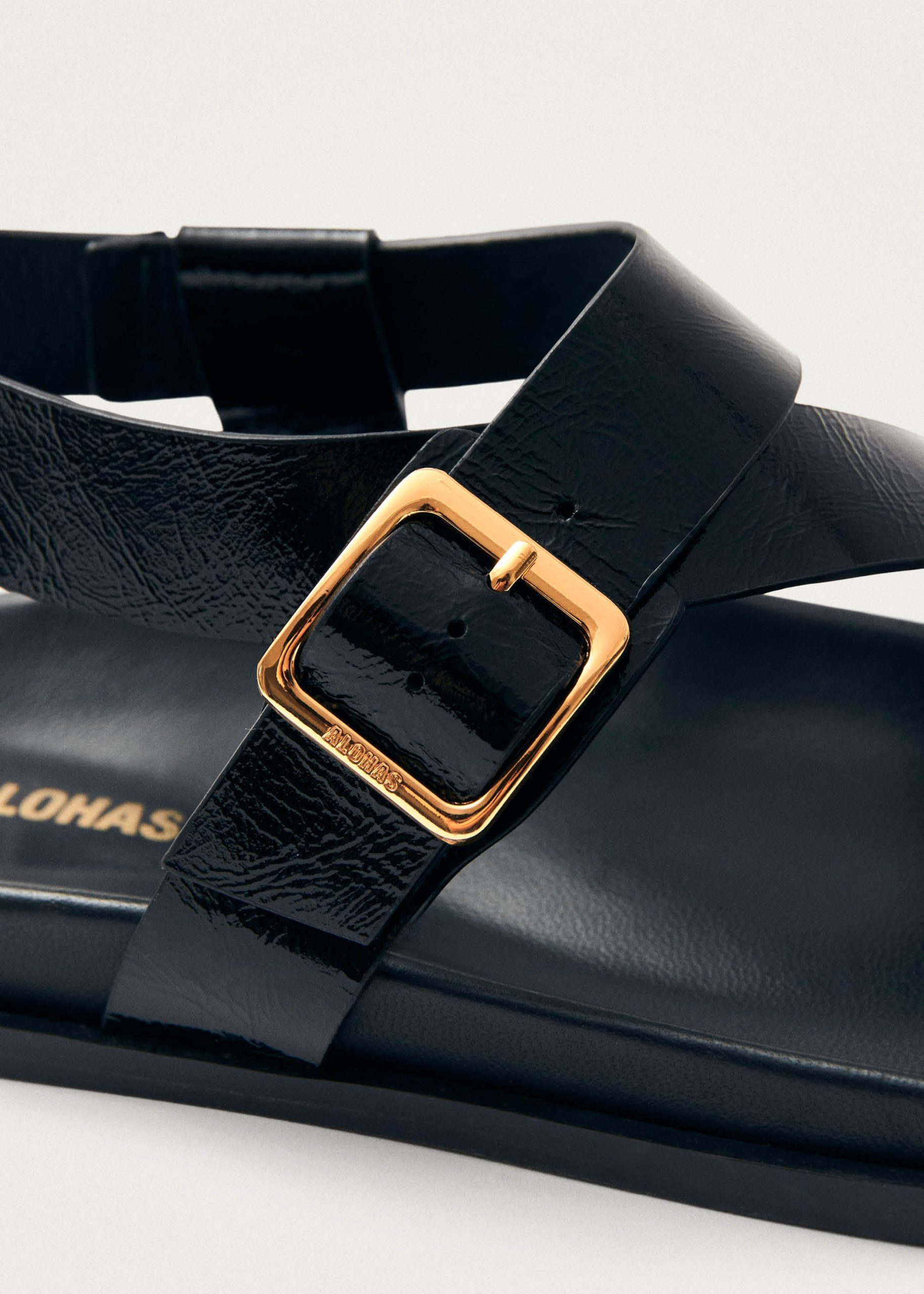 Siren Onix Black Leather Sandals - Image 6