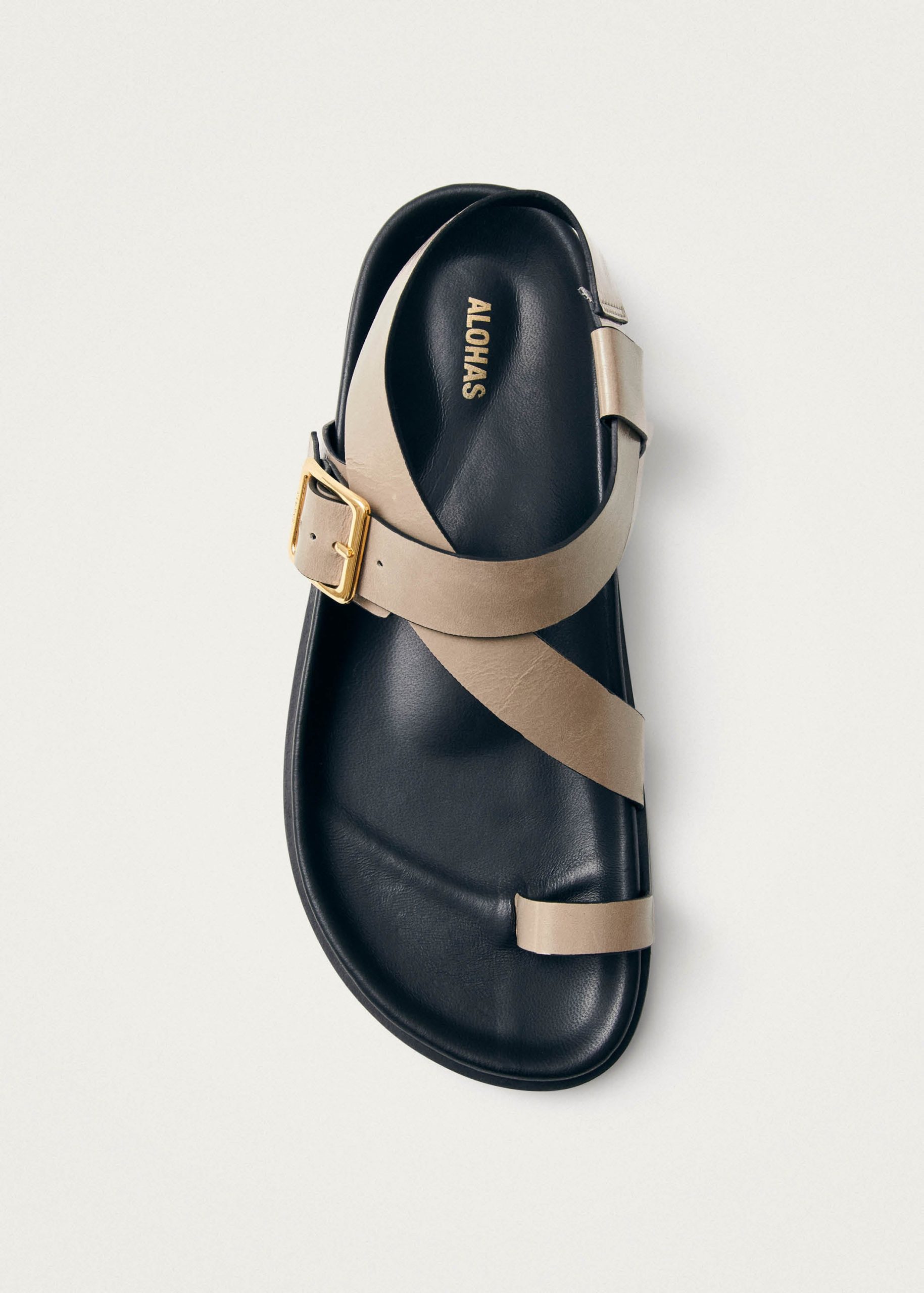 Siren Onix Stone Beige Leather Sandals - Image 4