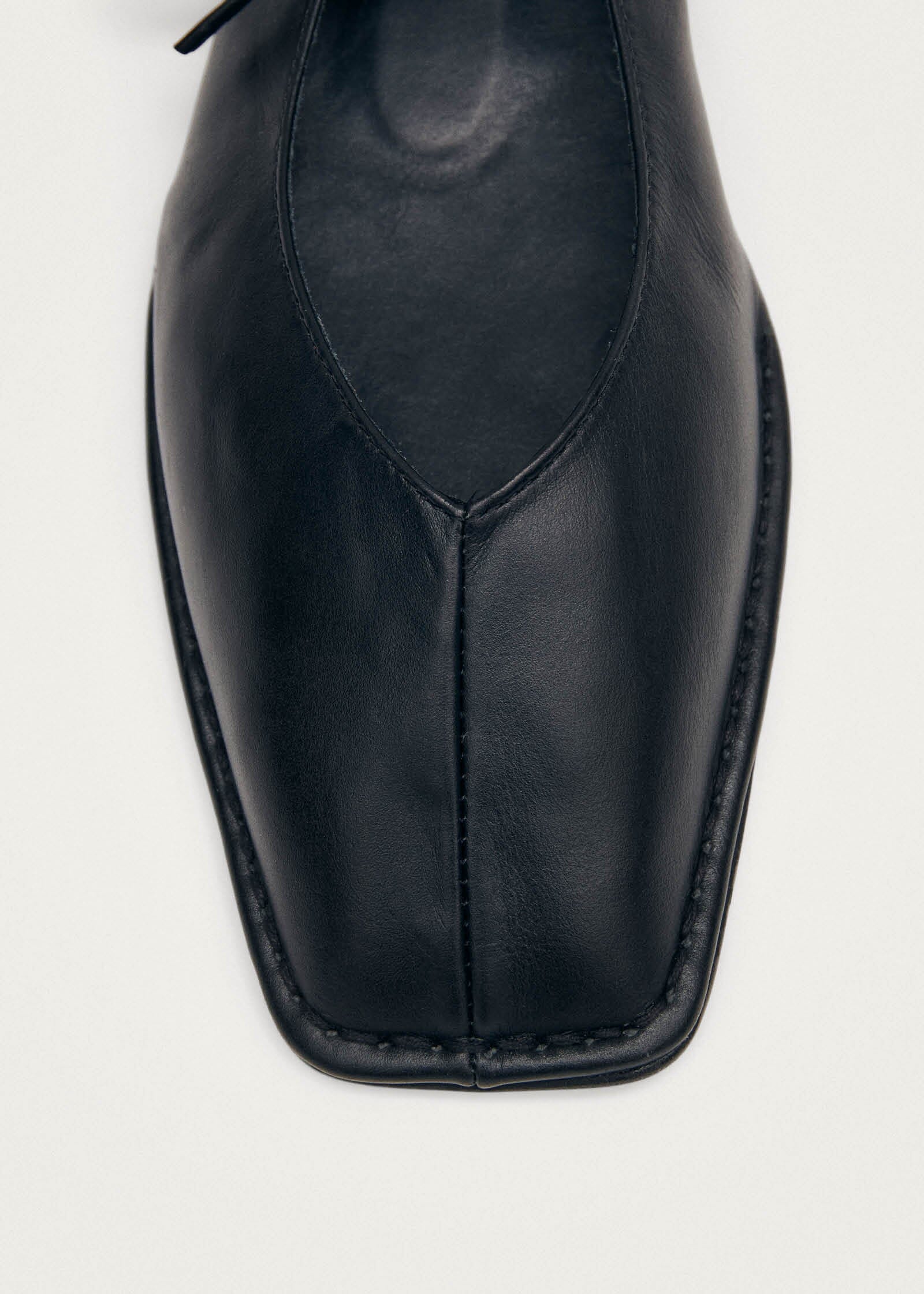 Sway Black Leather Ballet Flats - Image 6