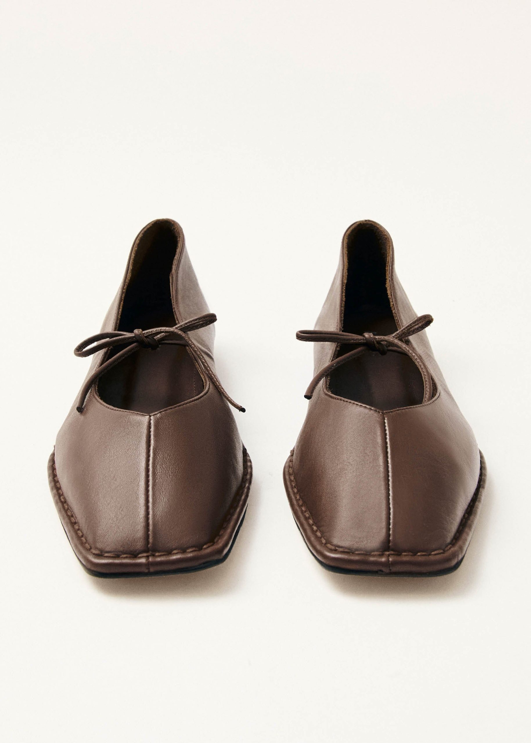 Sway Chestnut Brown Leather Ballet Flats - Image 7