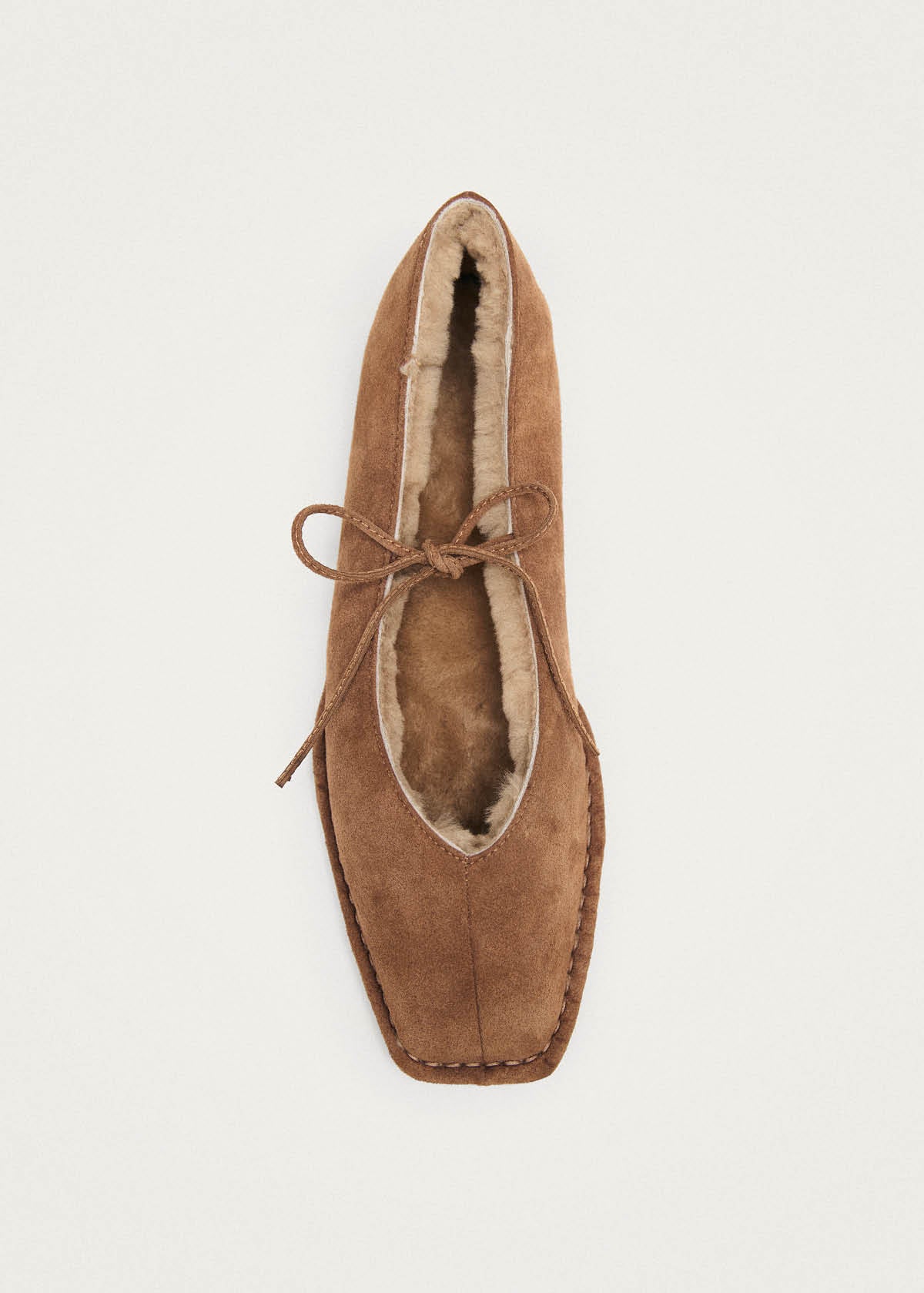 Sway Cozy Tan Leather Ballet Flats