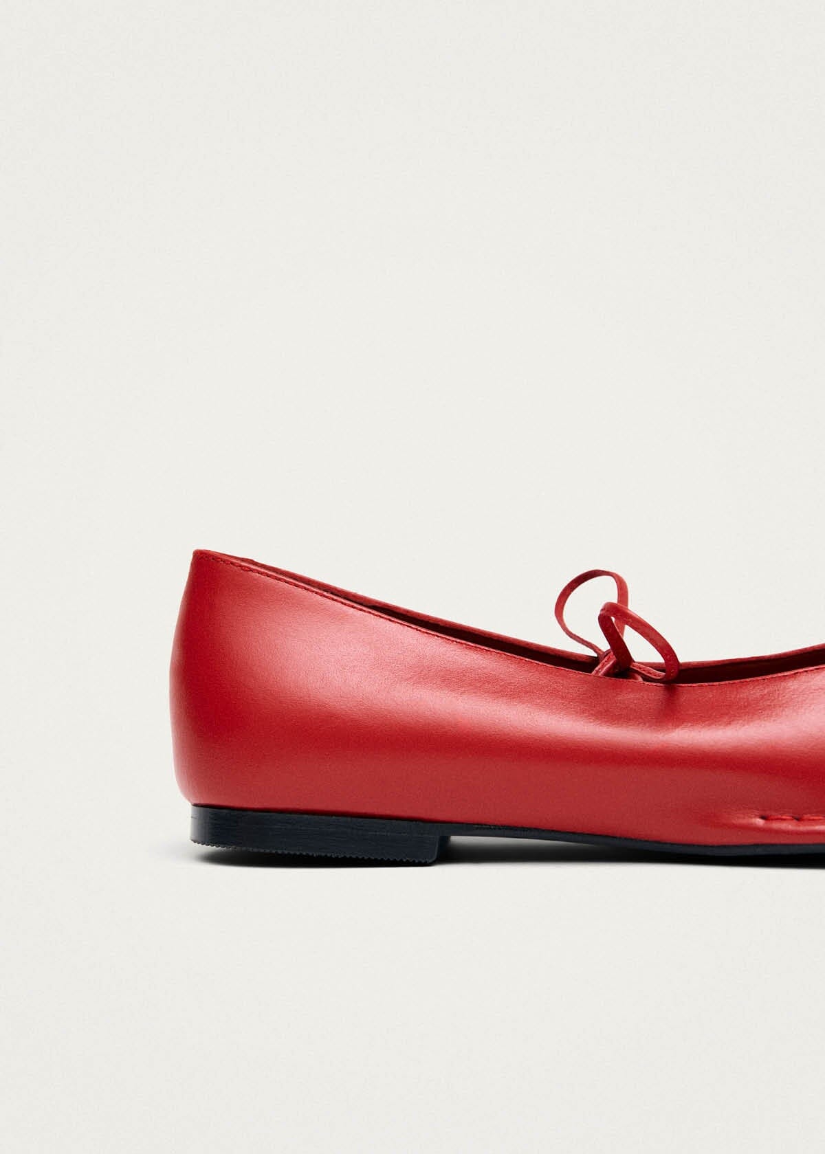 Sway Red Leather Ballet Flats - Image 8