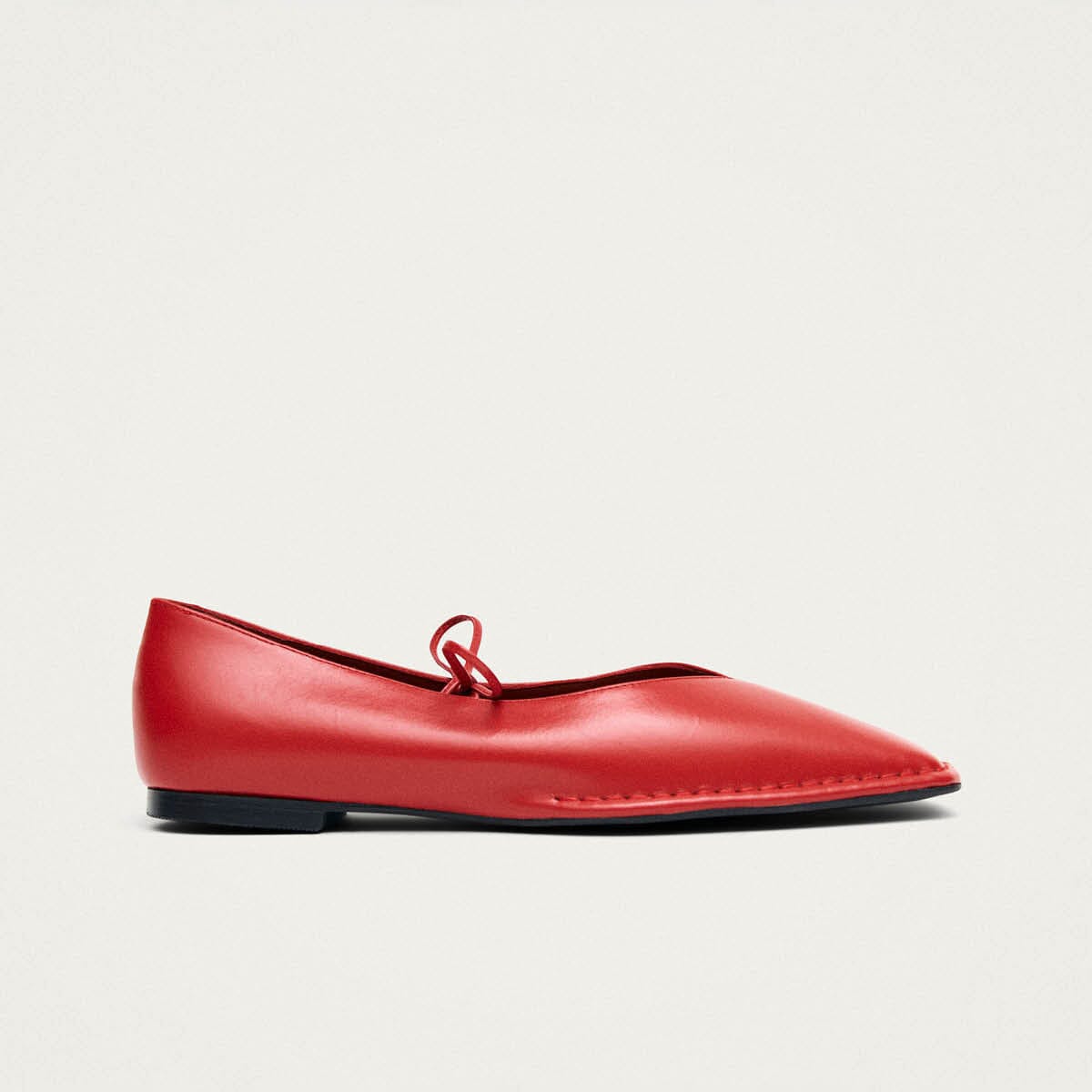 Sway Red Leather Ballet Flats - Image 3