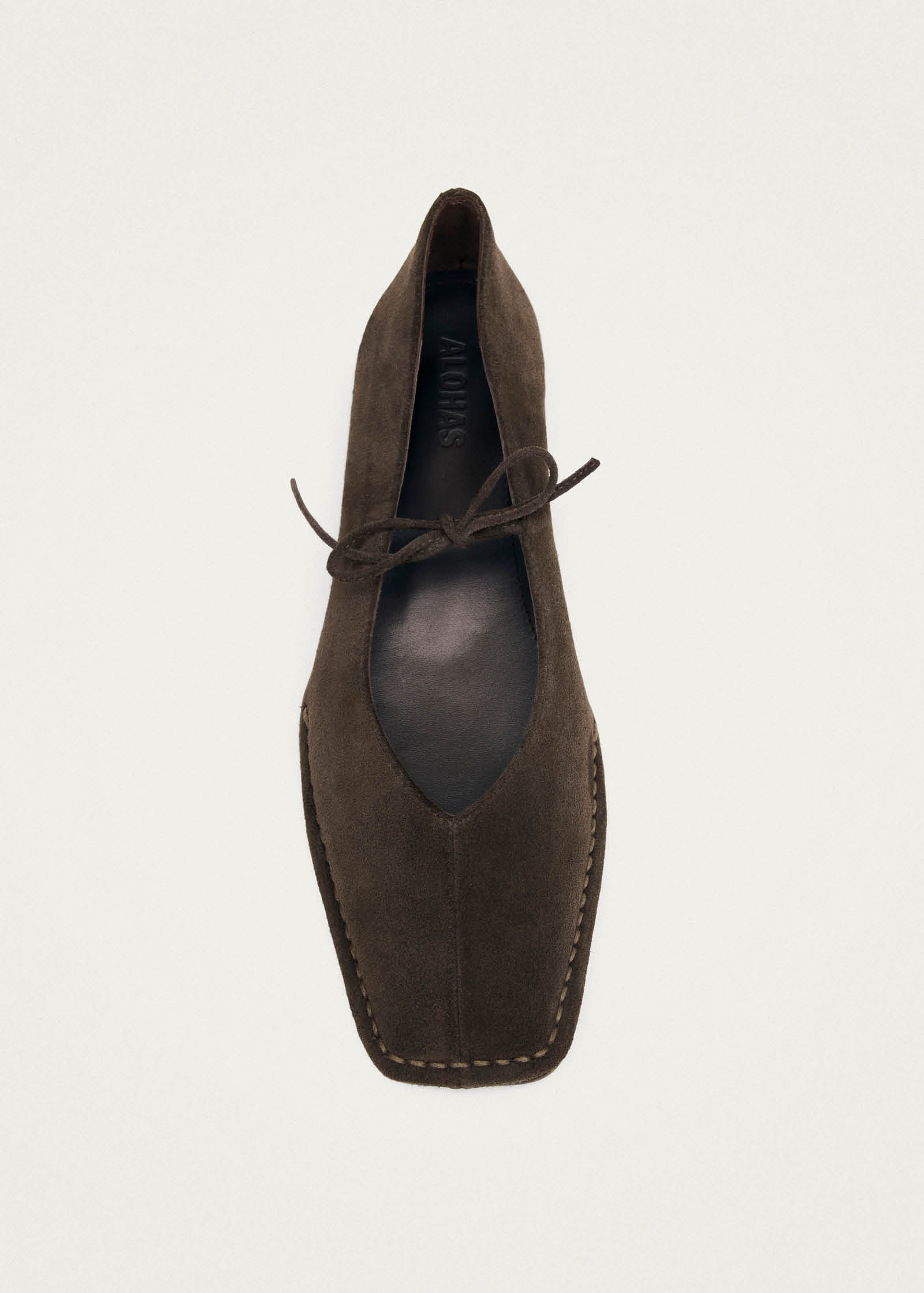 Sway Suede Coffee Brown Leather Ballet Flats