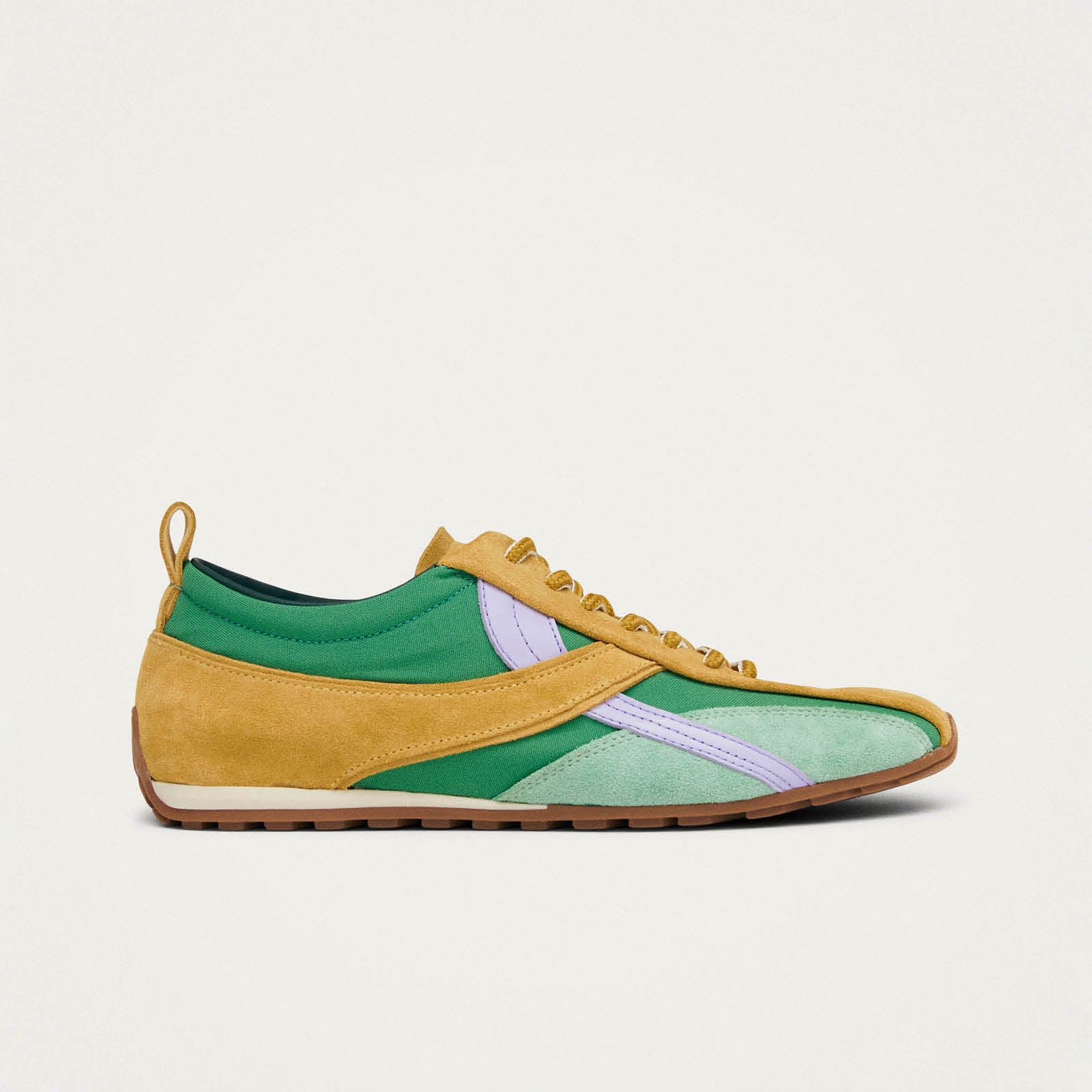 Tb.304 Nylon Green Leather Sneakers - Image 3