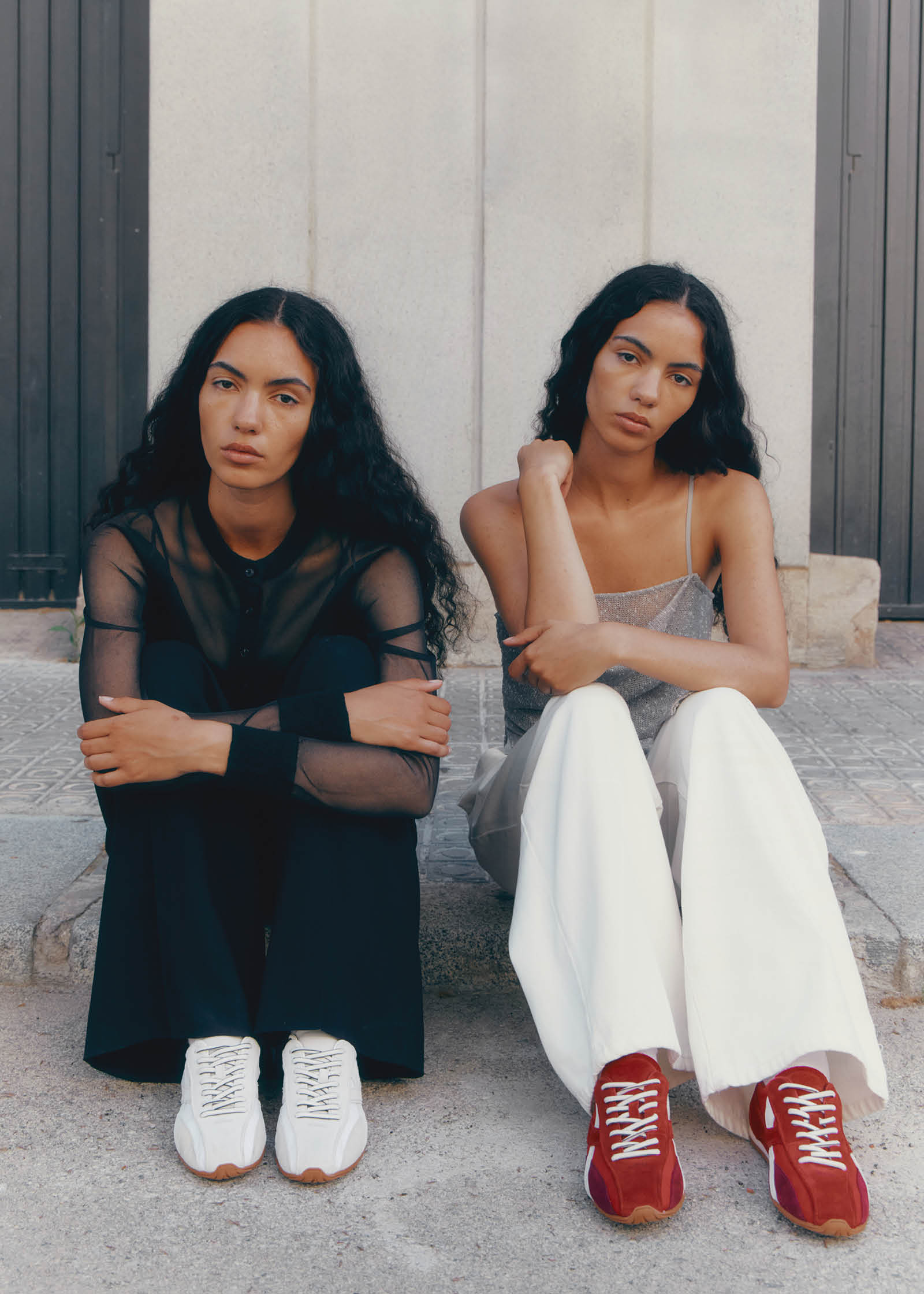 Tb.304 Nylon Red Leather Sneakers - Image 2