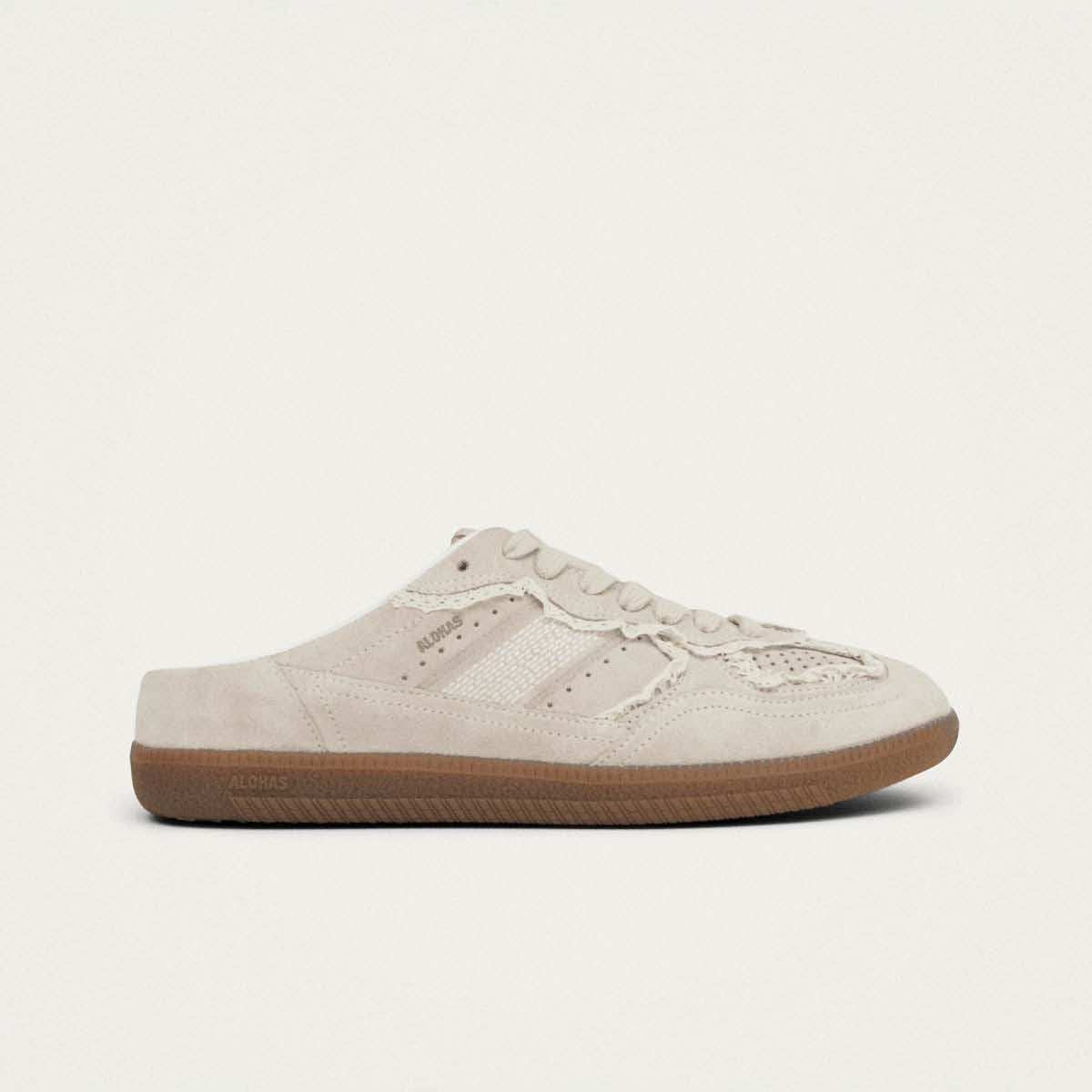 Tb.490 Mule Crochet Cream Leather Sneakers - Image 3