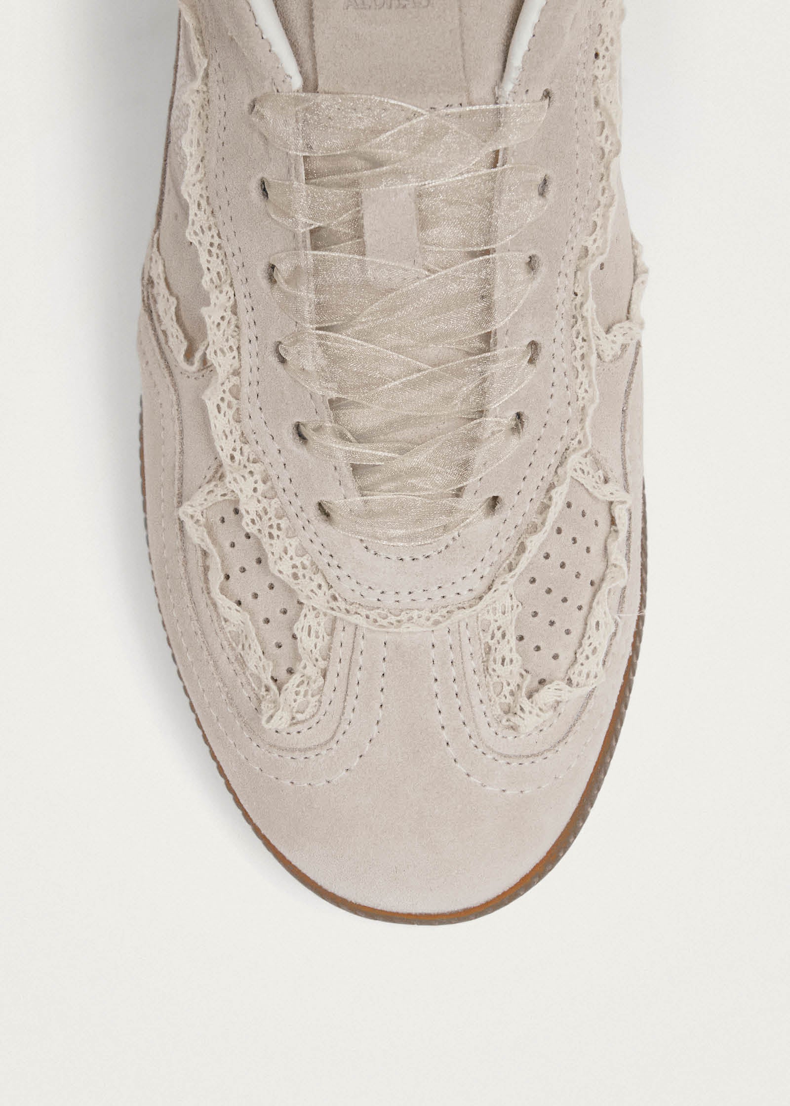 Tb.490 Mule Crochet Cream Leather Sneakers - Image 6