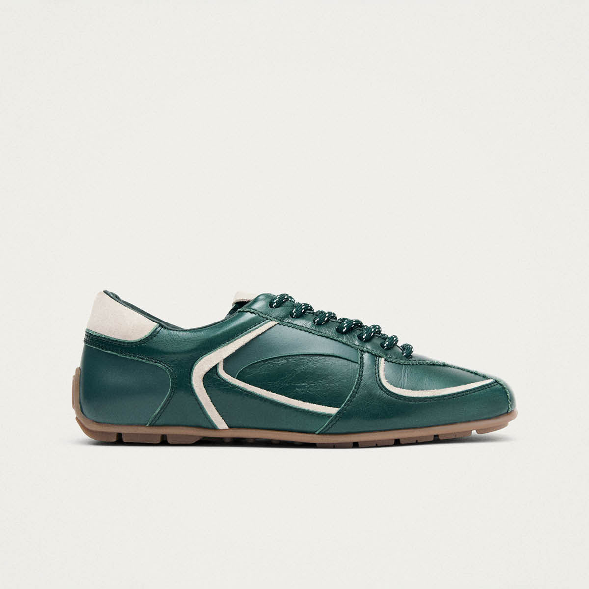 Tb.970 Dark Green Leather Sneakers - Image 3