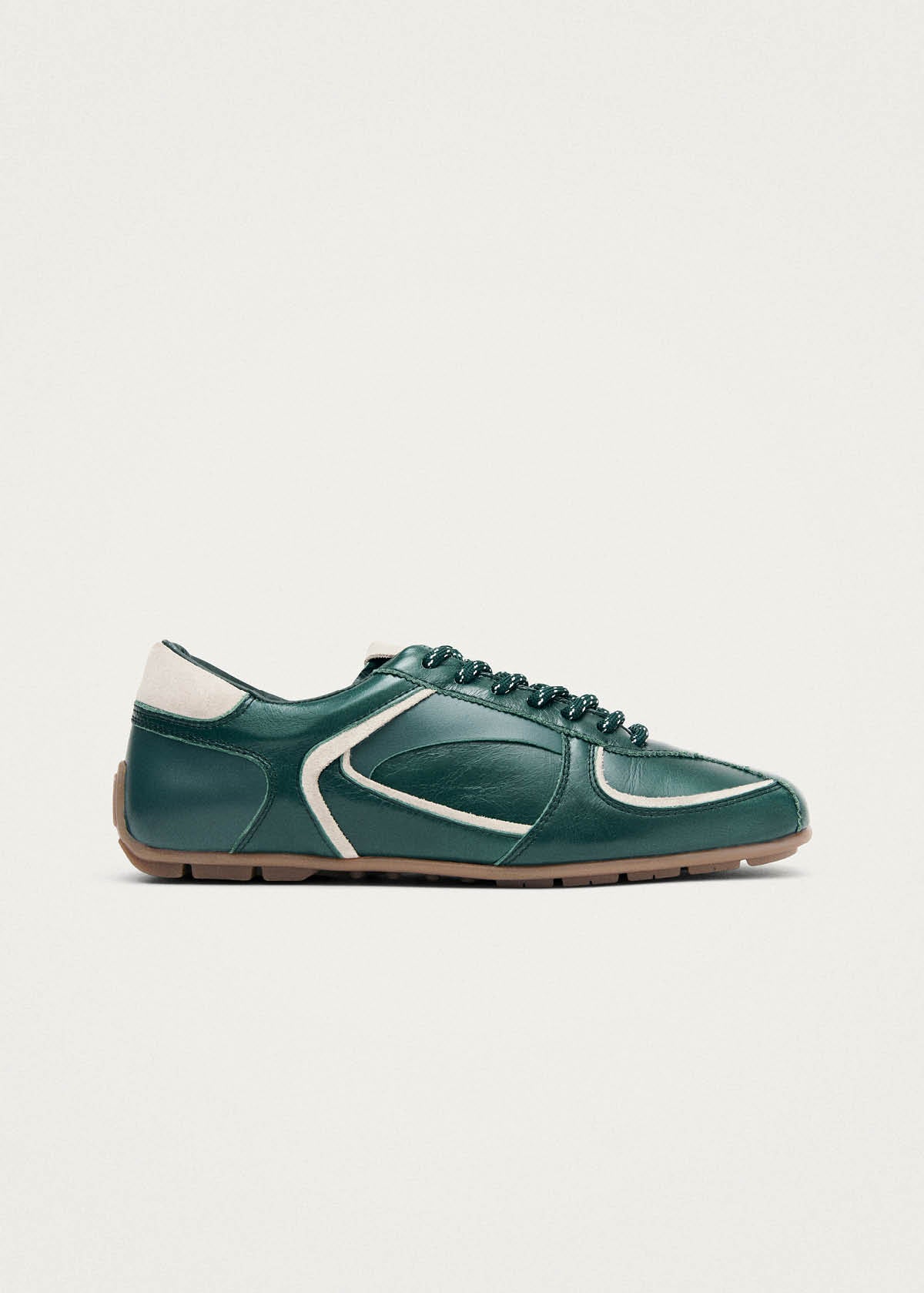 Tb.970 Dark Green Leather Sneakers