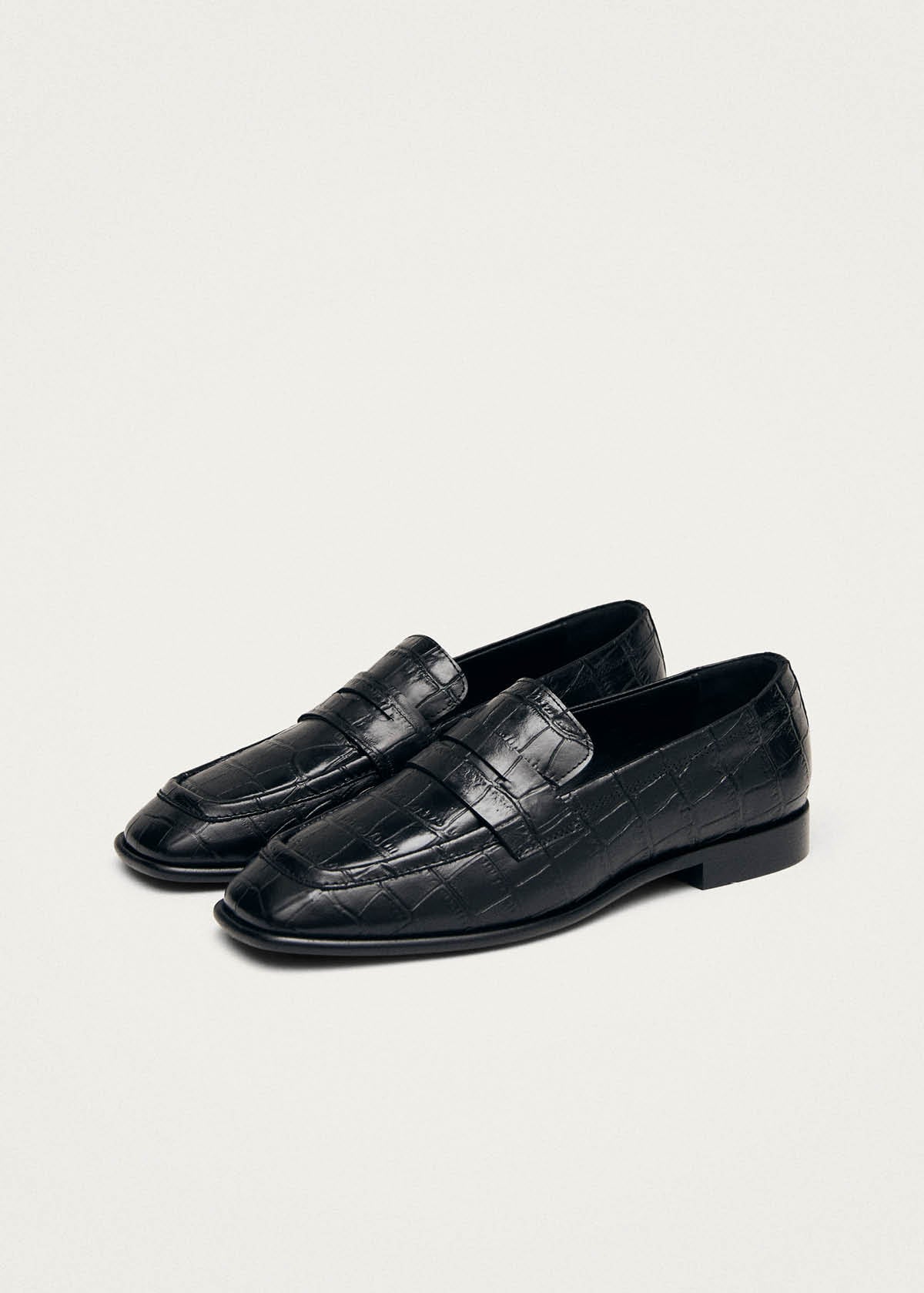 Zaha Alli Black Leather Loafers - Image 6