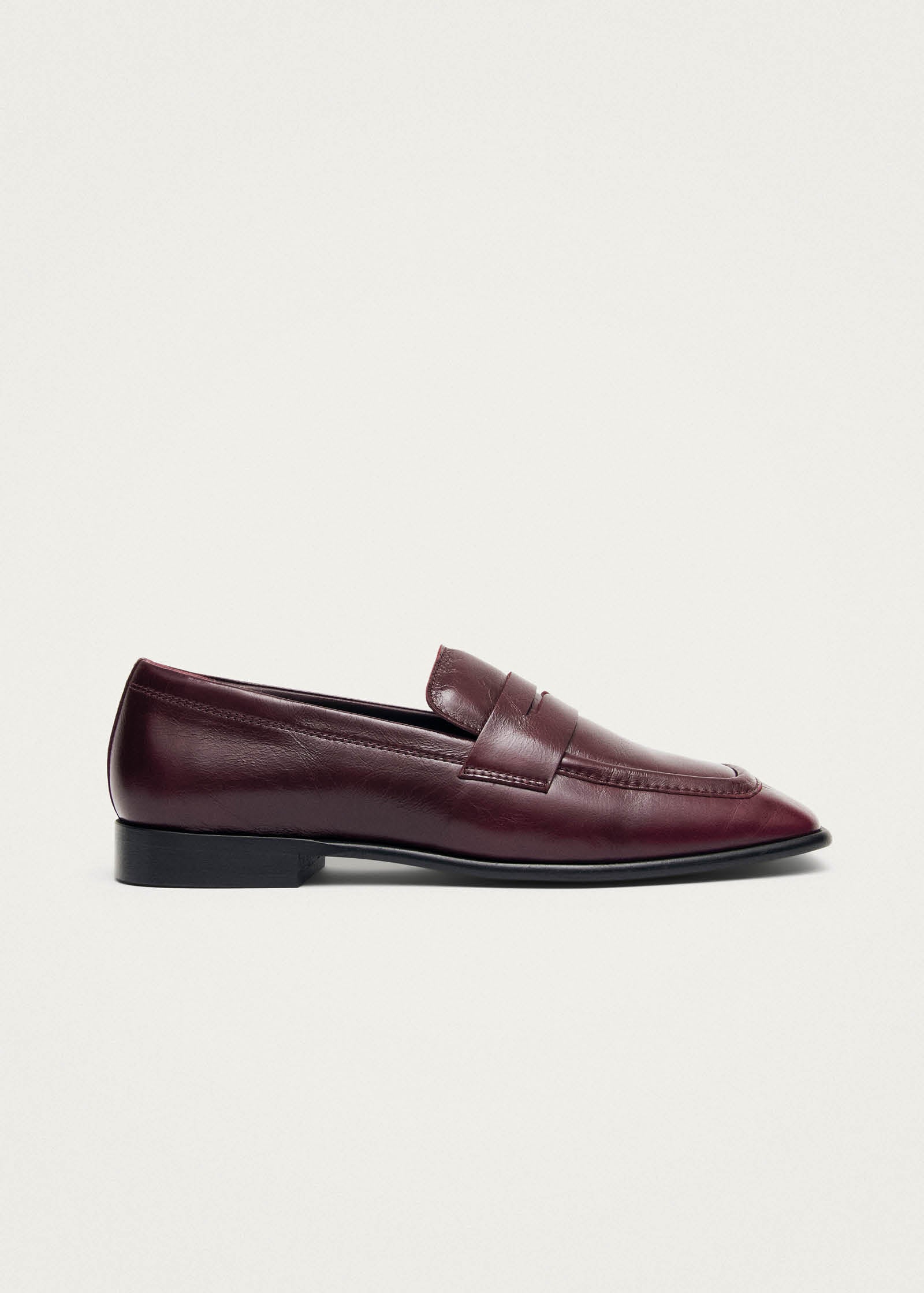 Zaha Rift Burgundy Leather Loafers