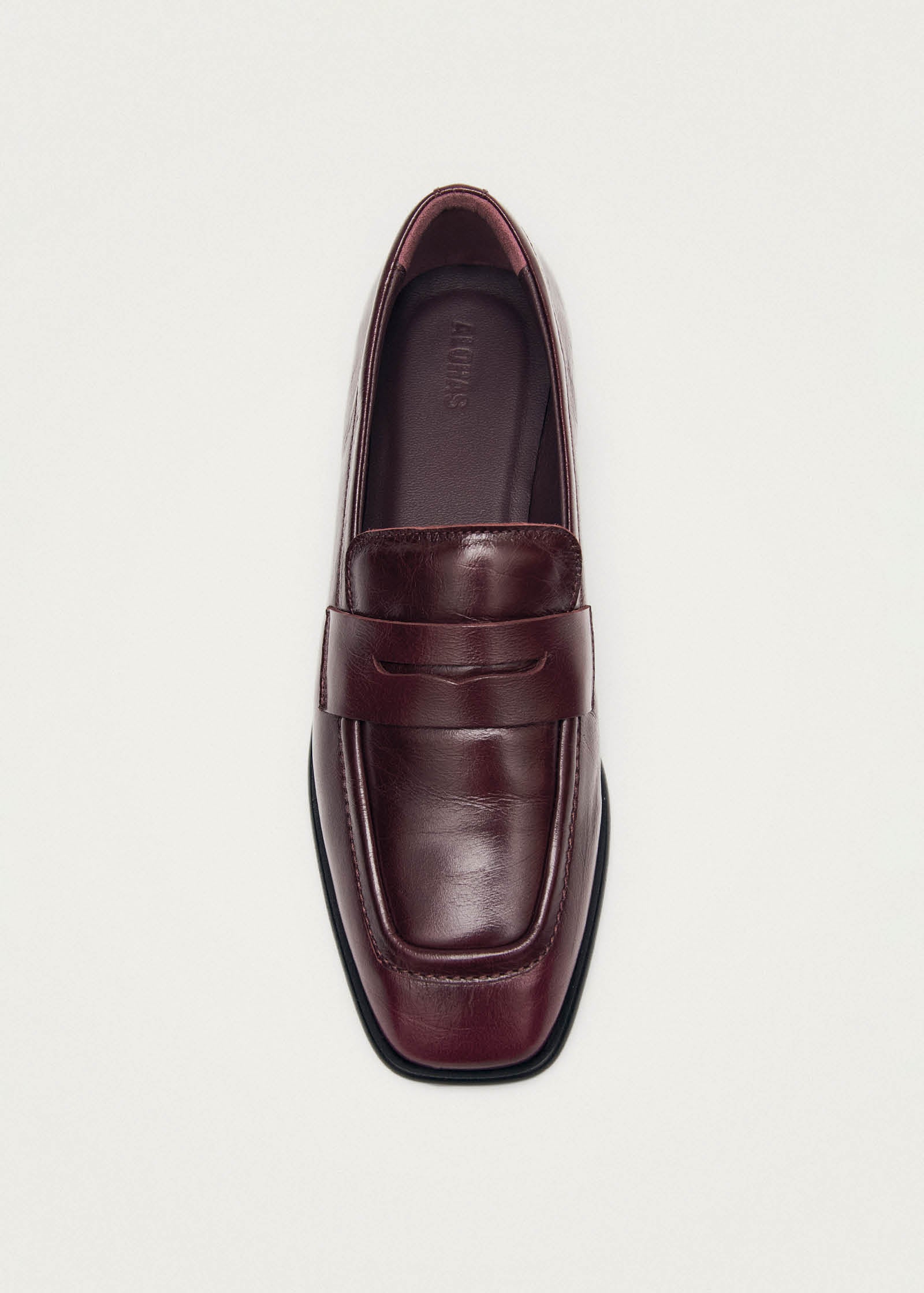 Zaha Rift Burgundy Leather Loafers - Image 5